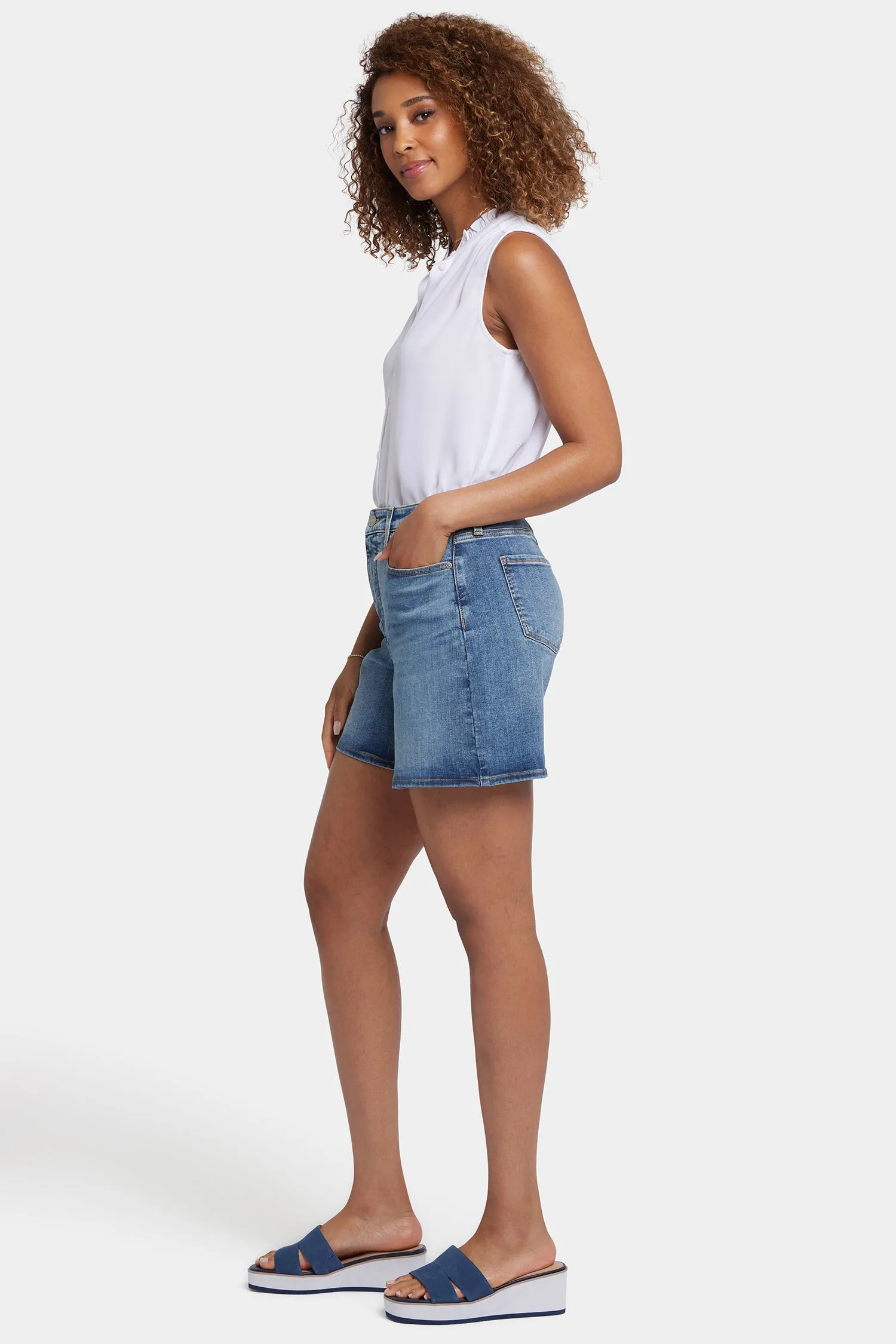 Berkyn Relaxed Denim Shorts - Majorca Bay sold by NYDJ product image thumbnail 5