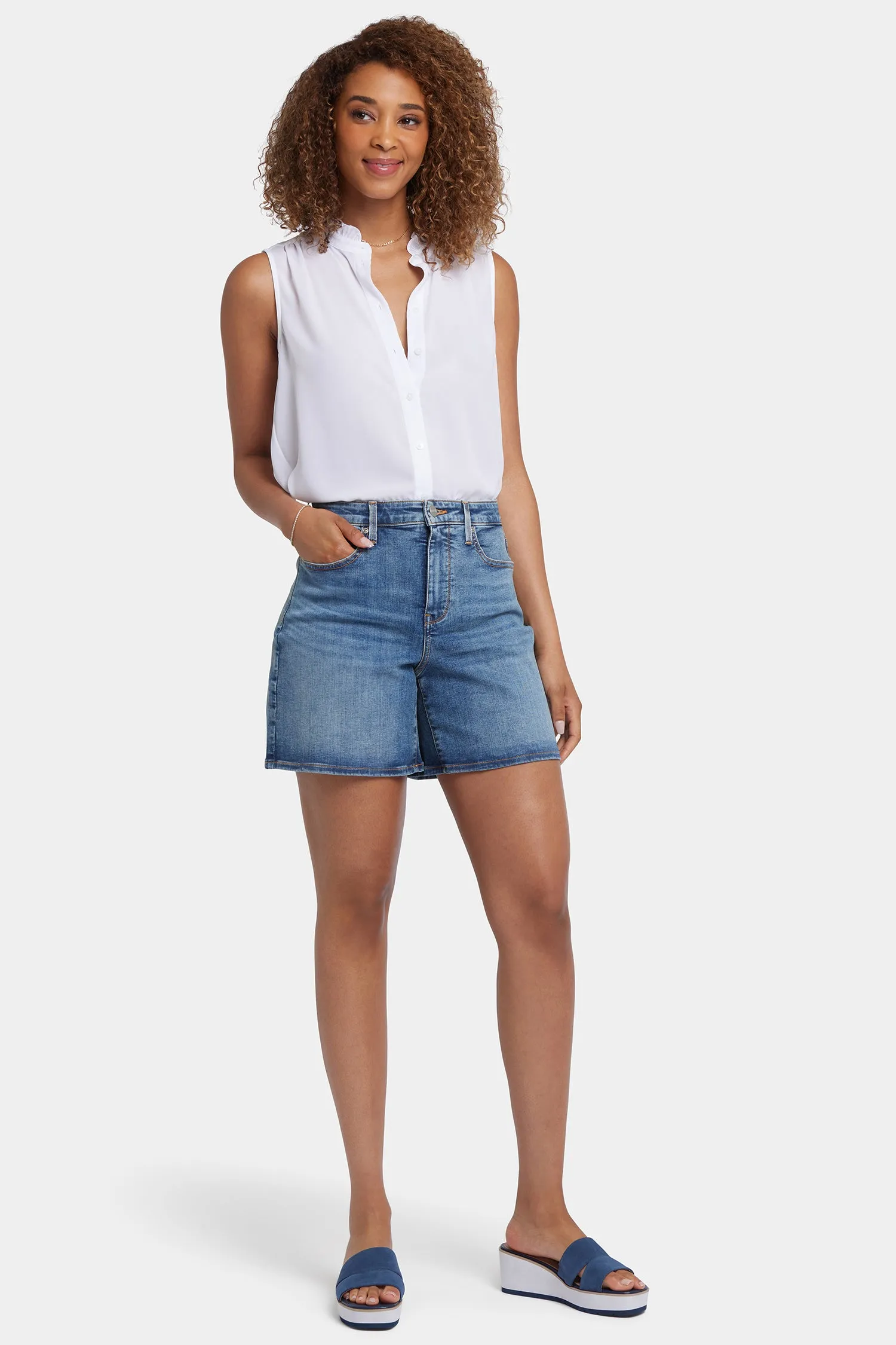 Berkyn Relaxed Denim Shorts - Majorca Bay sold by NYDJ