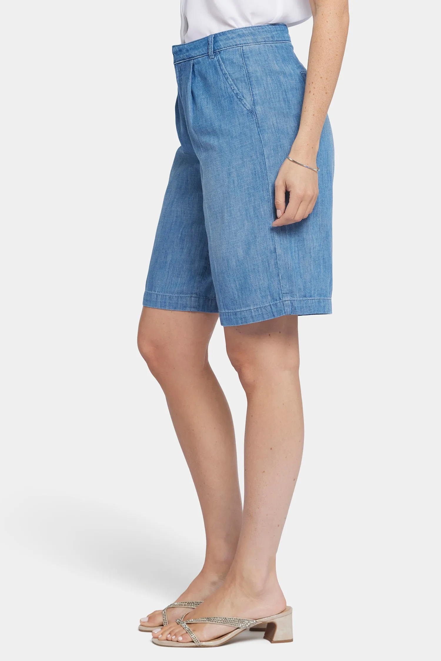 Relaxed Denim Bermuda Shorts In Petite - Corfu sold by NYDJ product image thumbnail 3