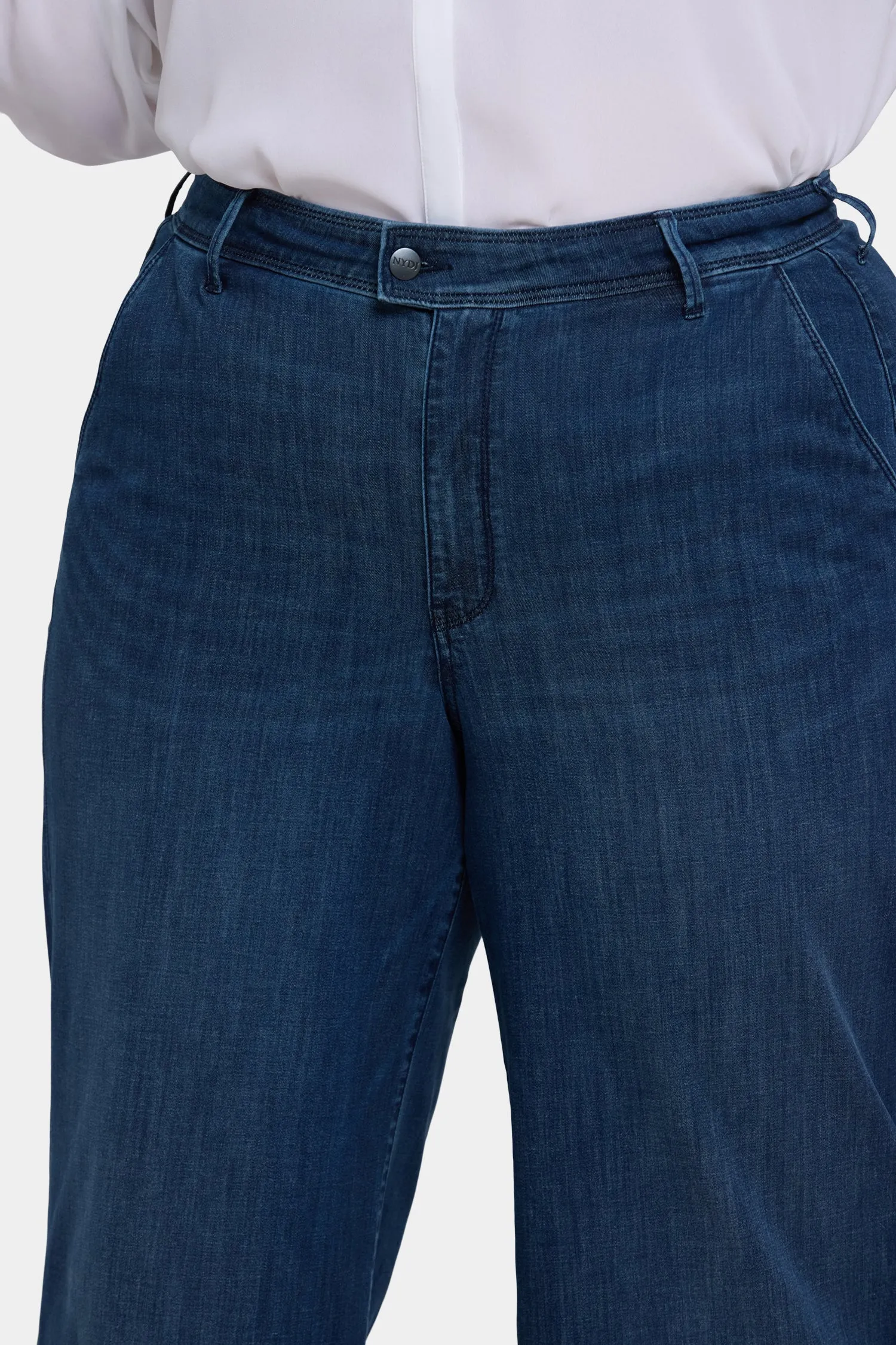 Mona Wide Leg Trouser Ankle Jeans In Plus Size - Ibiza Blues sold by NYDJ product image thumbnail 5