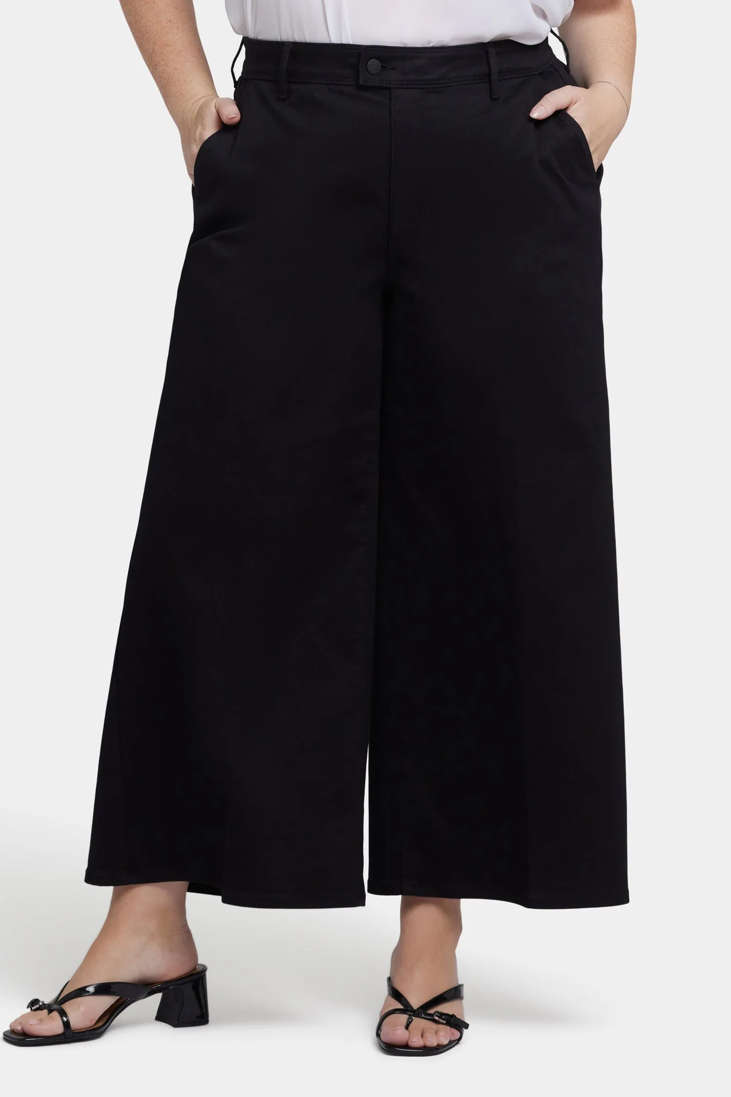 Mona Wide Leg Trouser Ankle Jeans In Plus Size - Black sold by NYDJ product image thumbnail 4