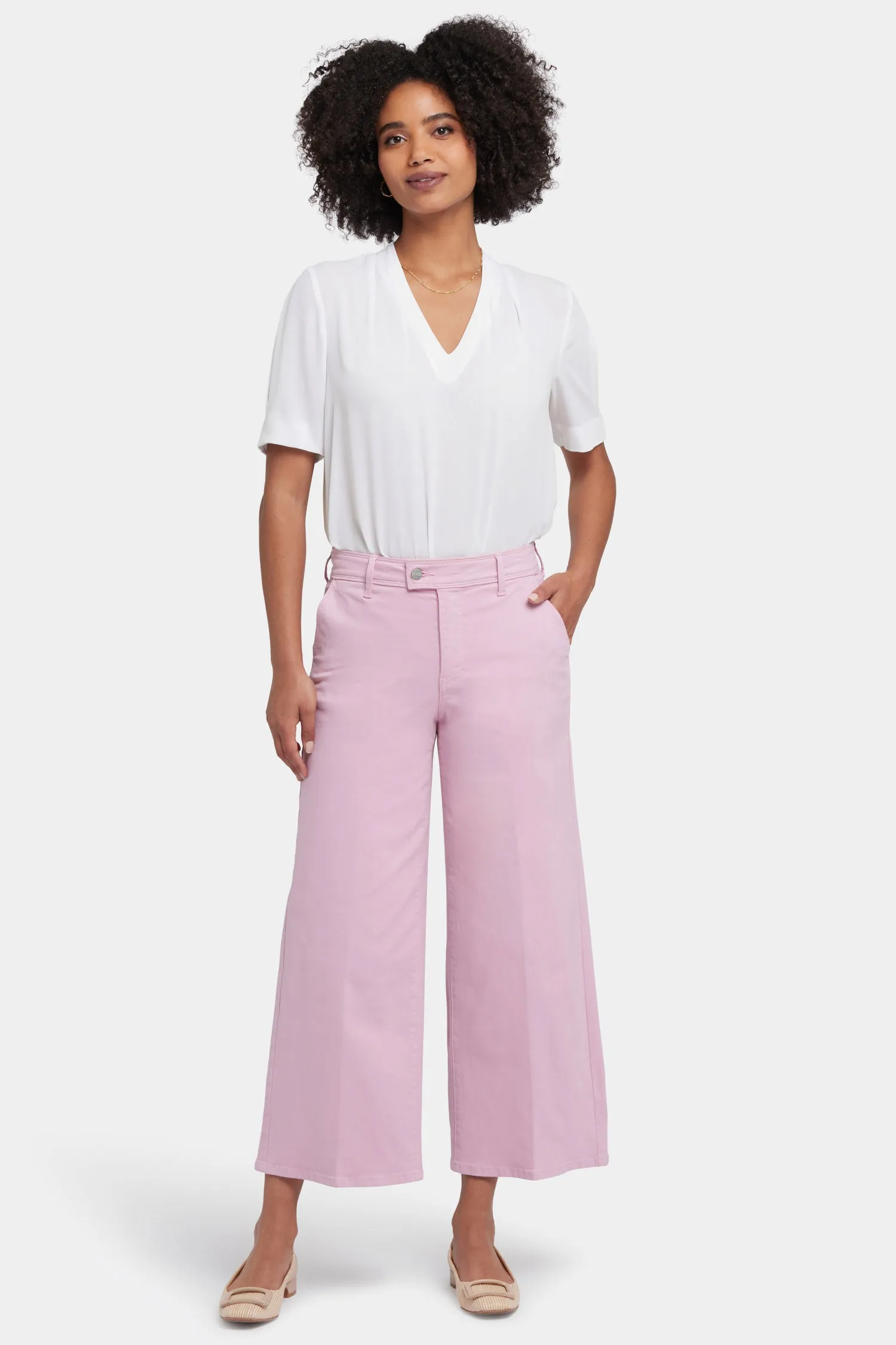 Mona Wide Leg Trouser Ankle Jeans - Pink Nectar sold by NYDJ product image thumbnail 4