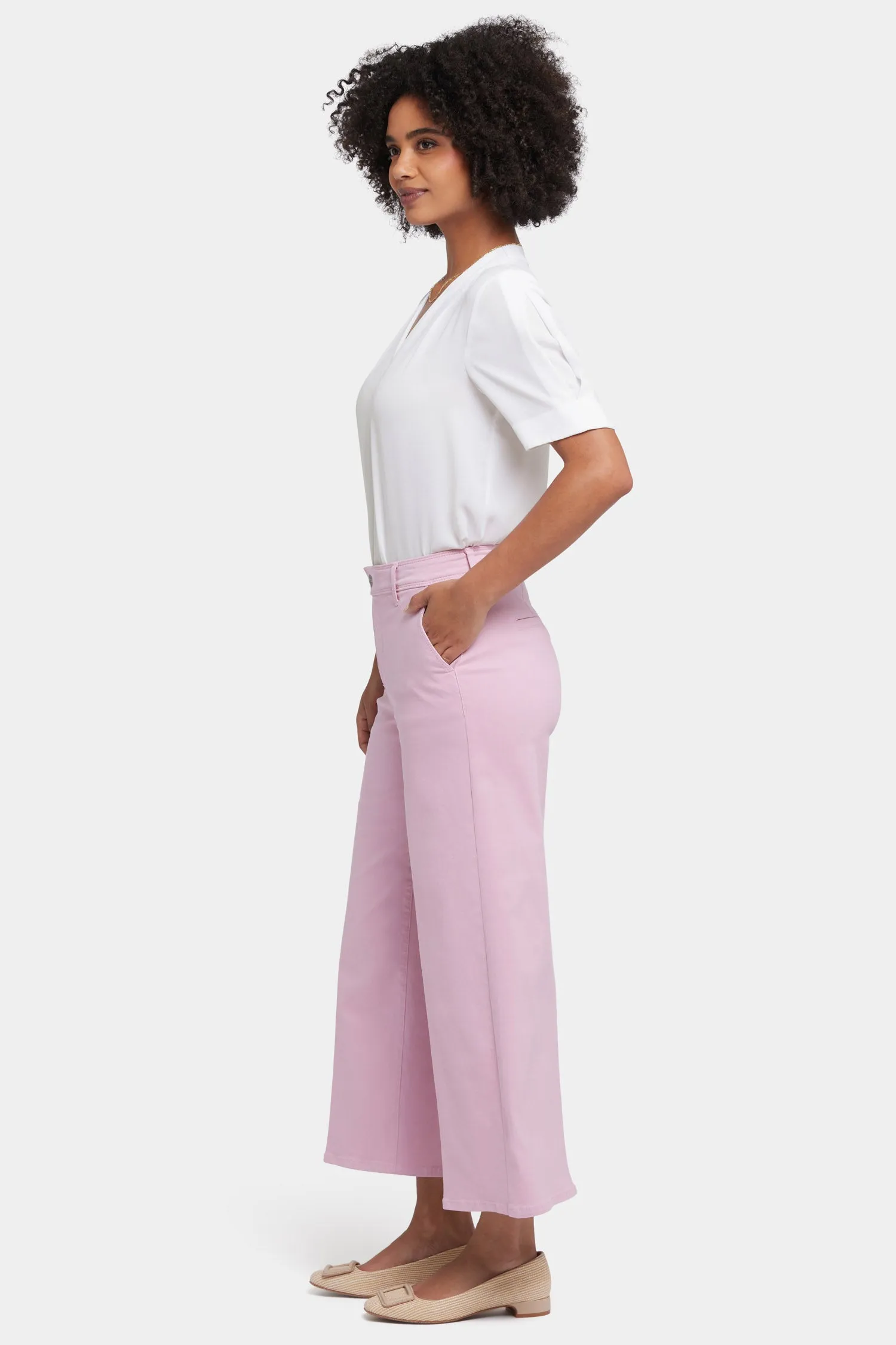 Mona Wide Leg Trouser Ankle Jeans - Pink Nectar sold by NYDJ product image thumbnail 5