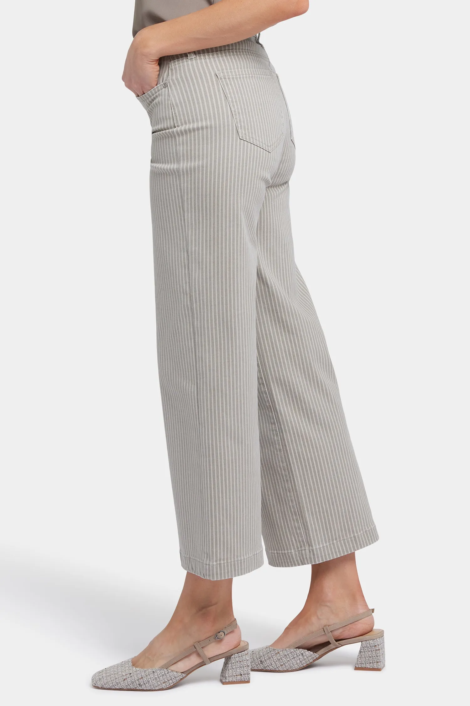 Teresa Wide Leg Ankle Jeans In Petite - Hidden Lodge Stripe sold by NYDJ product image thumbnail 3