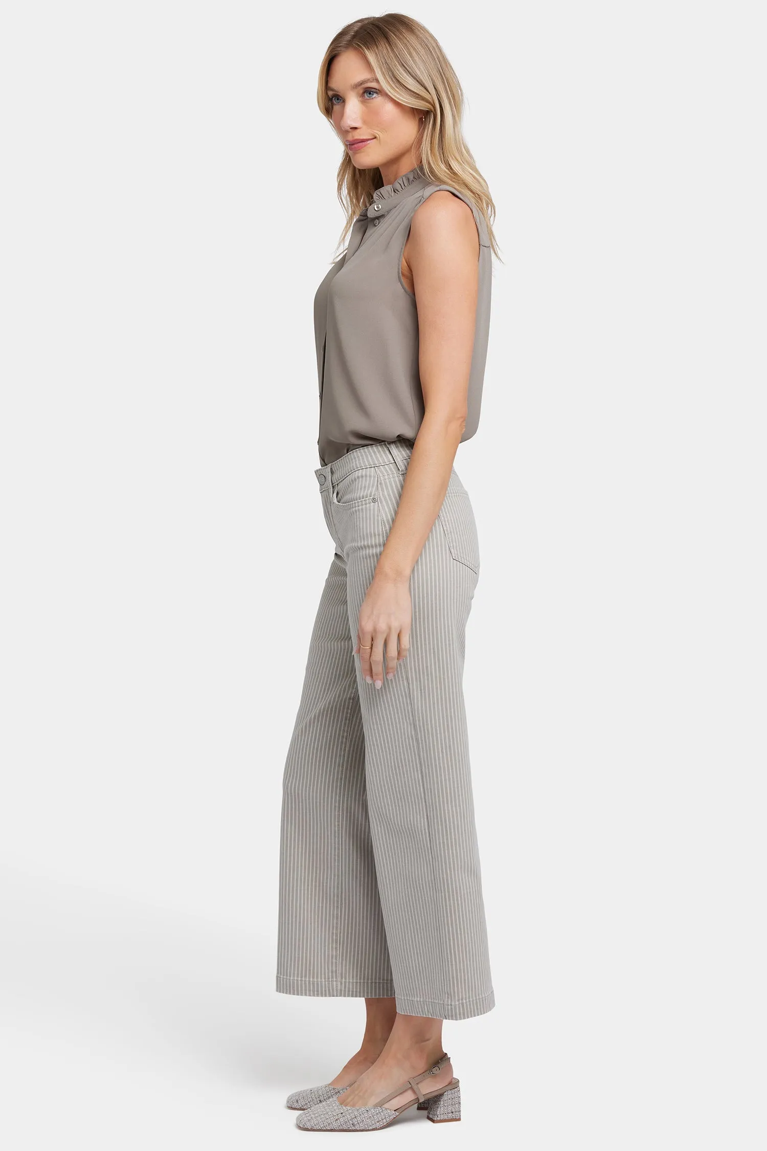 Teresa Wide Leg Ankle Jeans In Petite - Hidden Lodge Stripe sold by NYDJ product image thumbnail 5