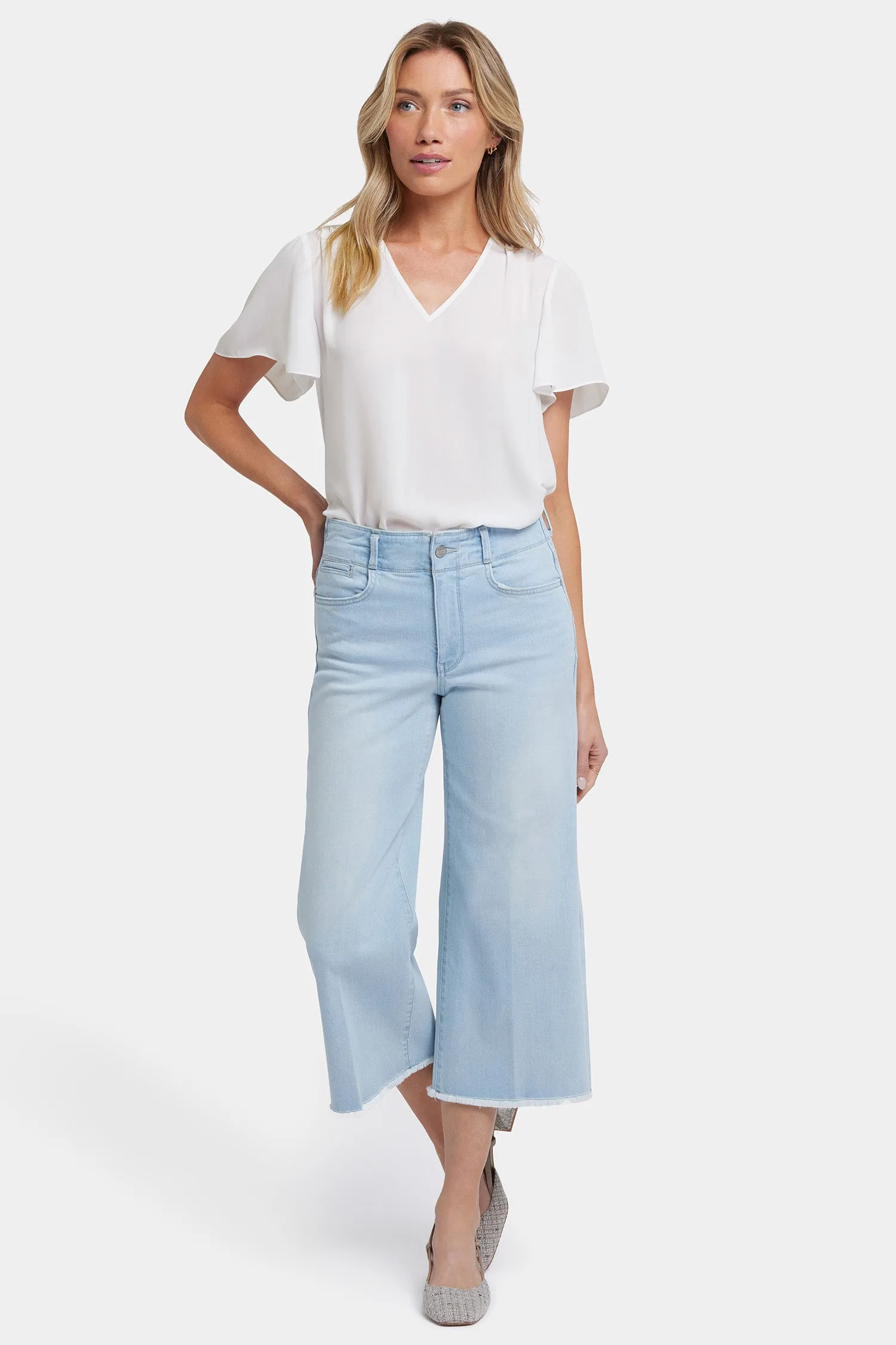 Brigitte Wide Leg Capri Jeans In Petite - Clear Waters sold by NYDJ product image thumbnail 4