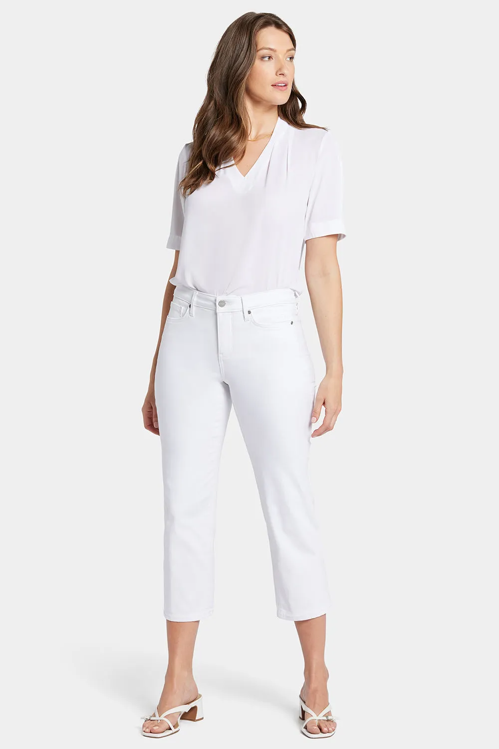 Relaxed Piper Crop Jeans - Optic White sold by NYDJ