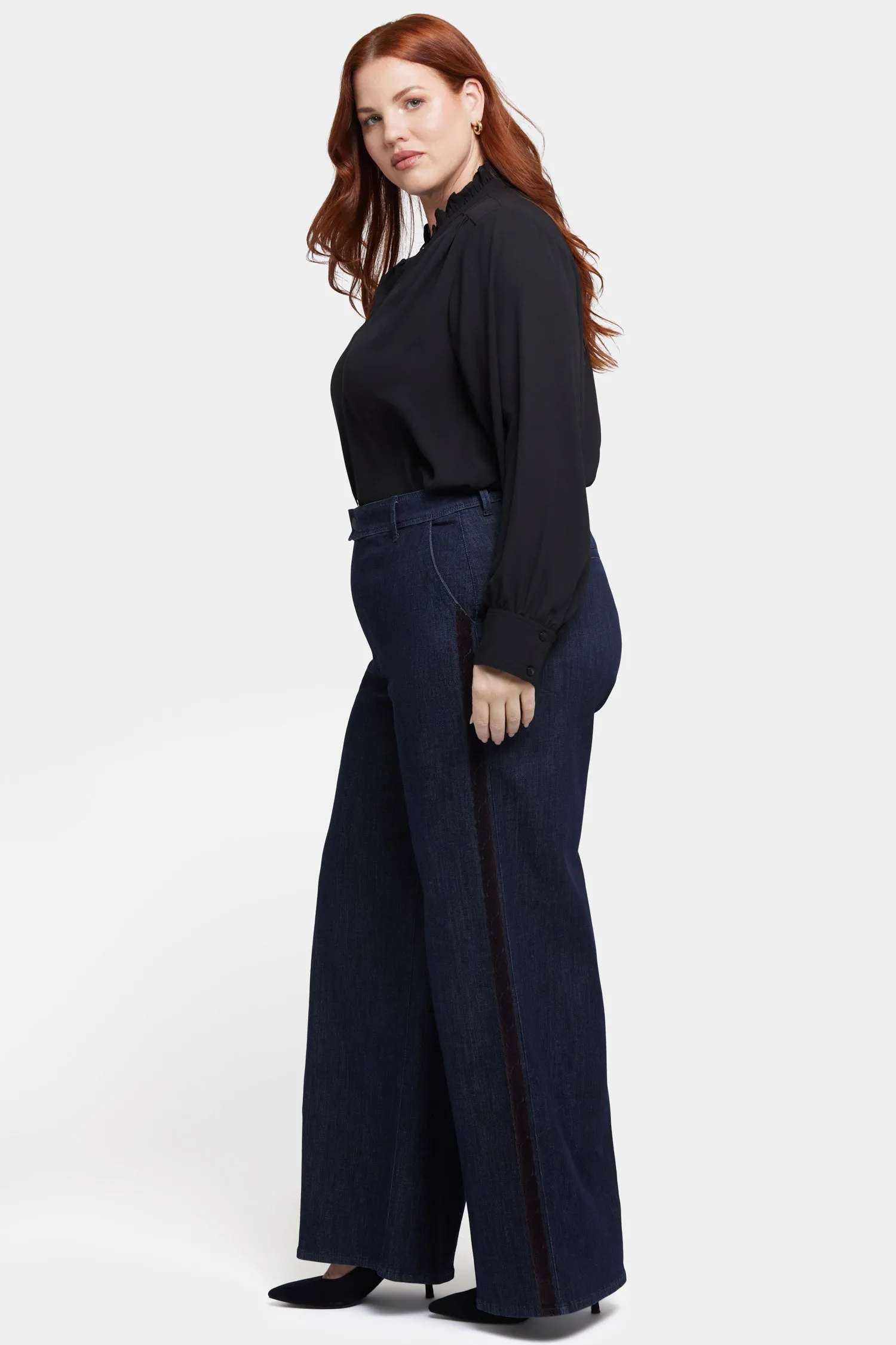 Mona Wide Leg Trouser Jeans In Plus Size - Lightweight Rinse sold by NYDJ product image thumbnail 5