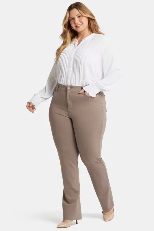 Marilyn Straight Pants In Plus Size - Saddlewood sold by NYDJ