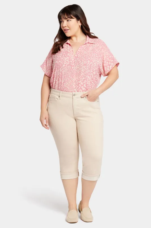 Marilyn Straight Crop Jeans In Plus Size - Feather sold by NYDJ