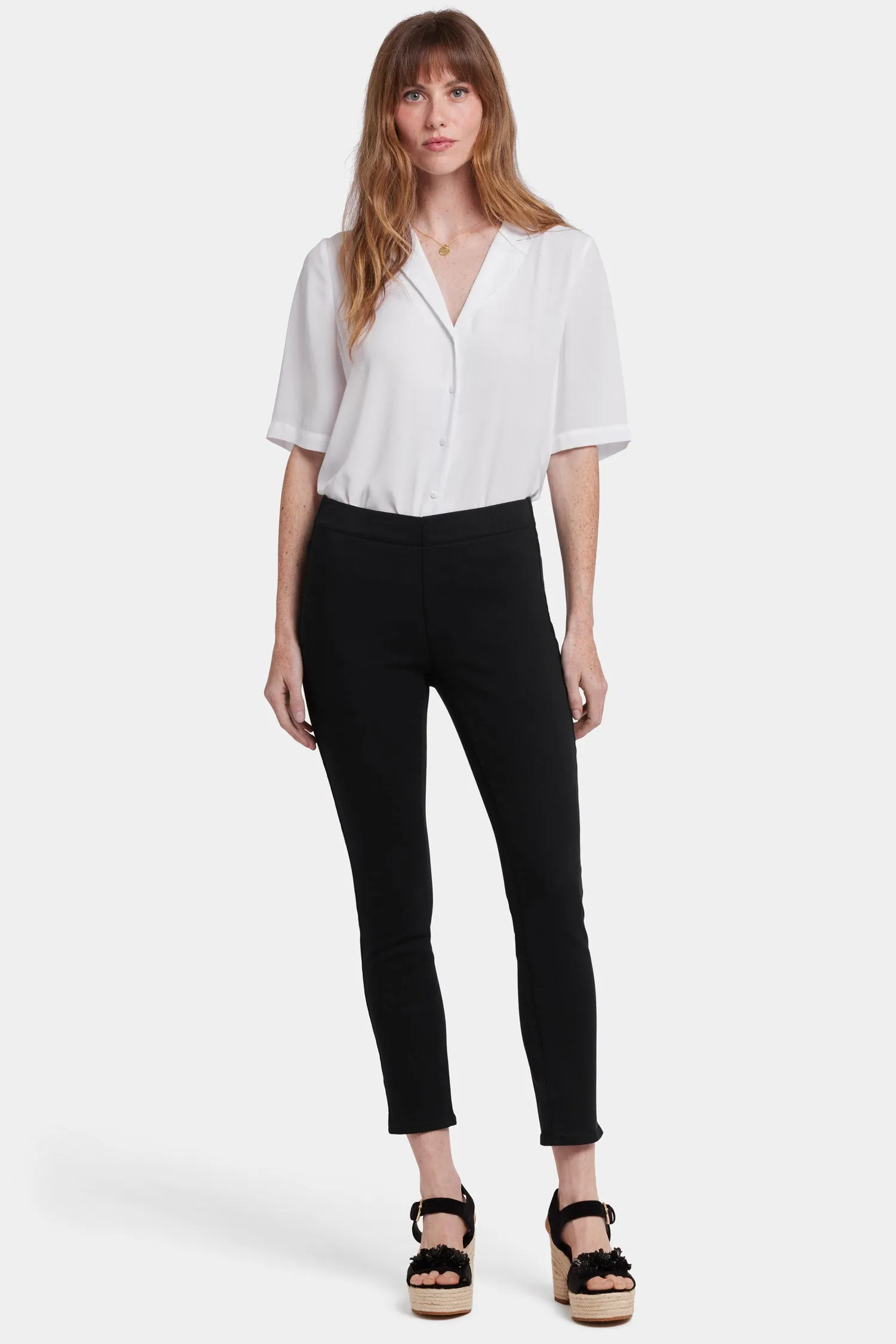 Ami Skinny Ankle Pull-On Jeans - Overdye Black sold by NYDJ