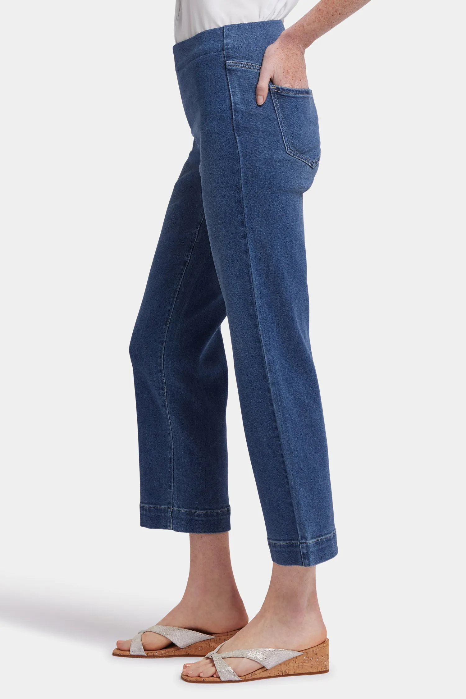 Bailey Relaxed Straight Ankle Pull-On Jeans - Valencia Surf sold by NYDJ product image thumbnail 3