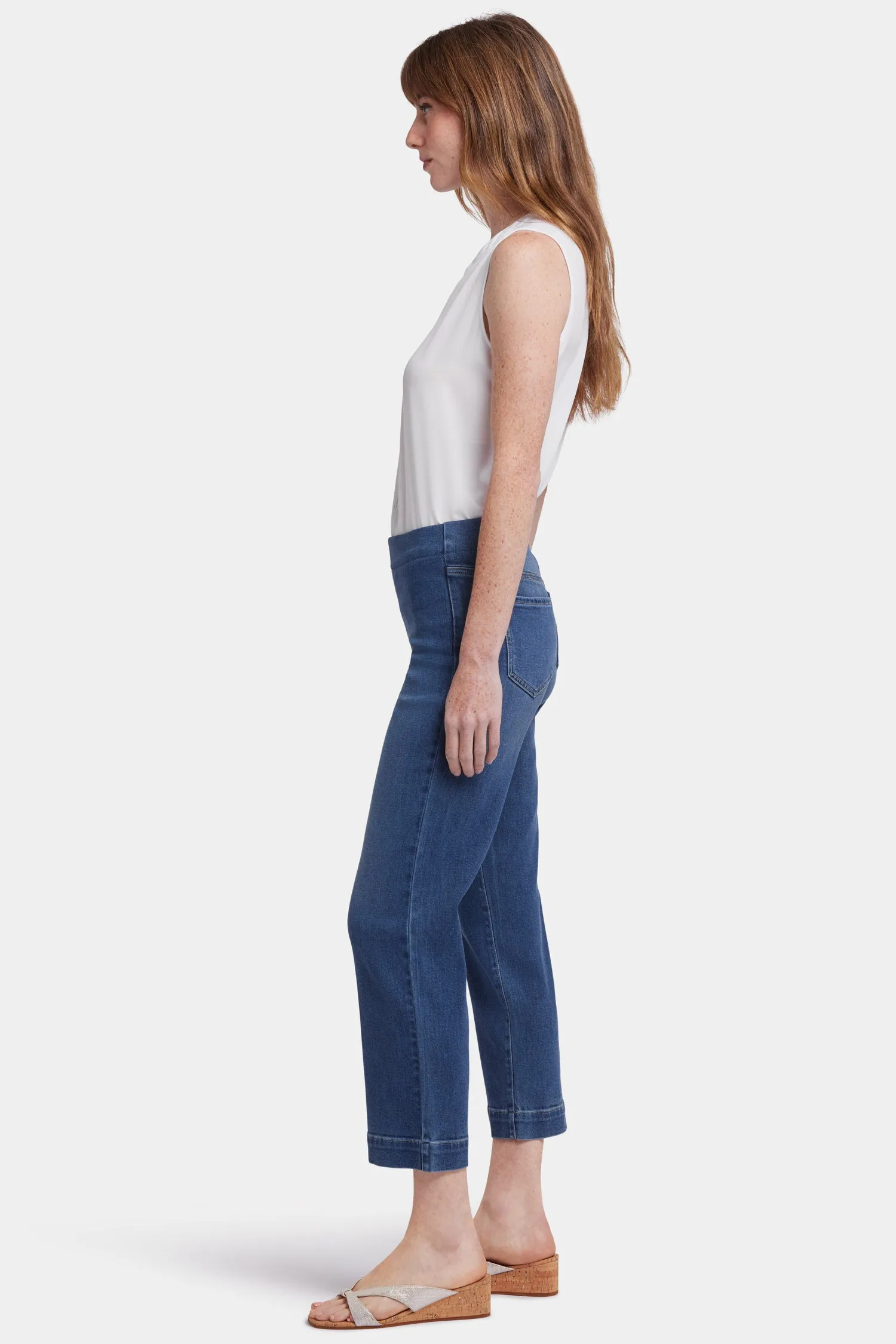 Bailey Relaxed Straight Ankle Pull-On Jeans - Valencia Surf sold by NYDJ product image thumbnail 5