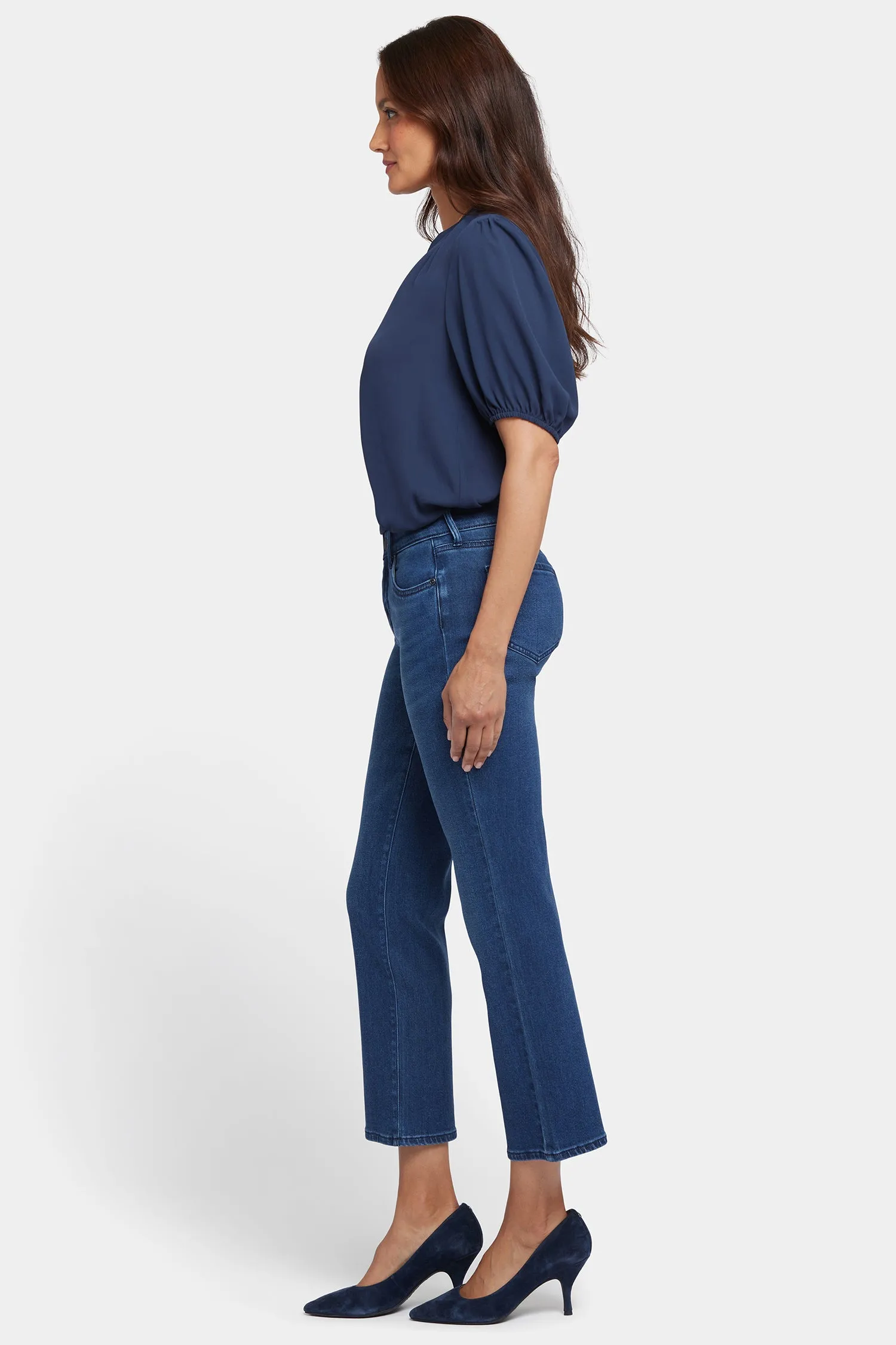 Marilyn Straight Ankle Jeans In Petite - Ibiza Blues sold by NYDJ product image thumbnail 5