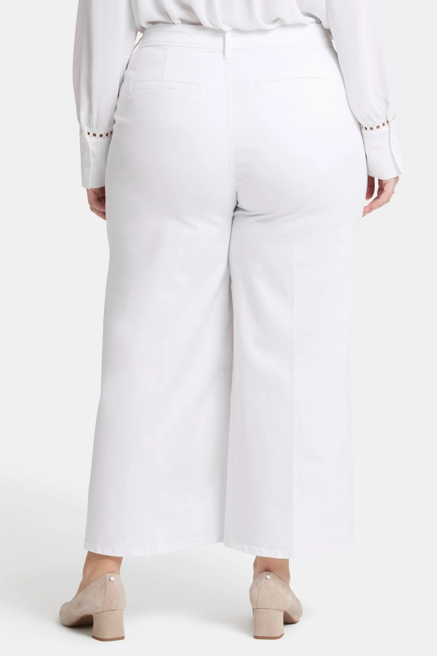 Mona Wide Leg Trouser Ankle Jeans In Plus Size - Optic White sold by NYDJ product image thumbnail 2