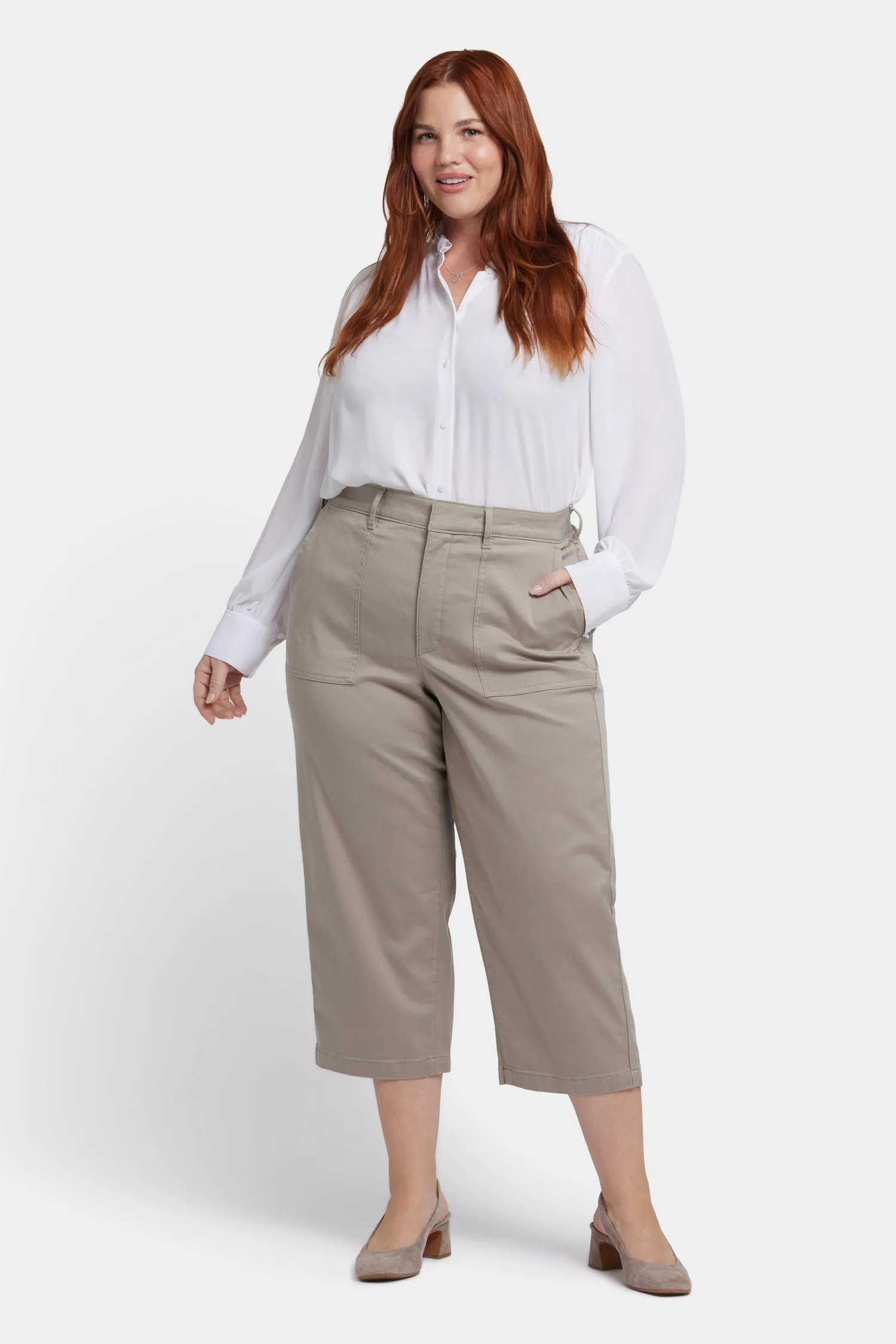 Utility Pants In Plus Size - Saddlewood sold by NYDJ