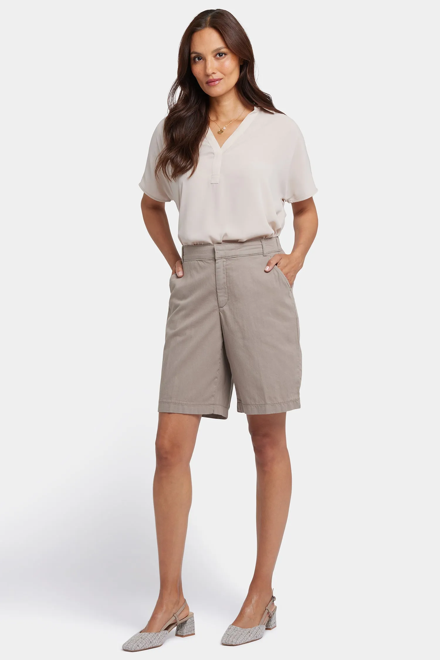 Relaxed Bermuda Shorts - Saddlewood sold by NYDJ product image thumbnail 4