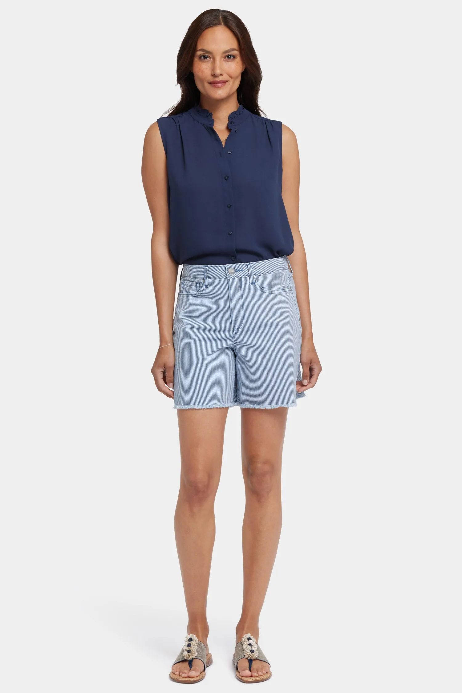 Berkyn Relaxed Denim Shorts - Merida Stripe sold by NYDJ product image thumbnail 5