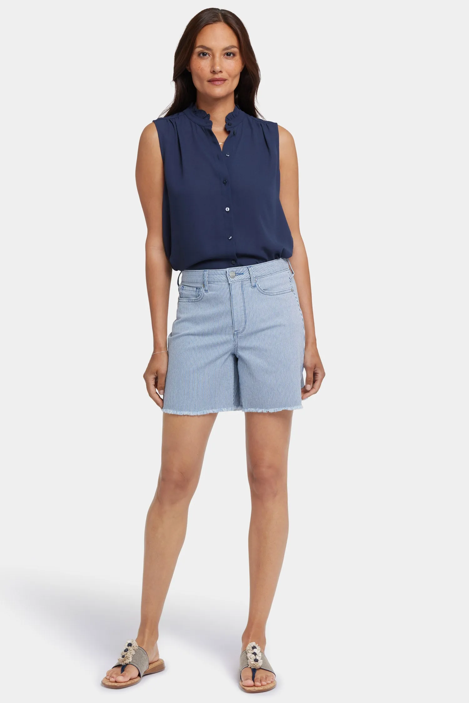 Berkyn Relaxed Denim Shorts - Merida Stripe sold by NYDJ