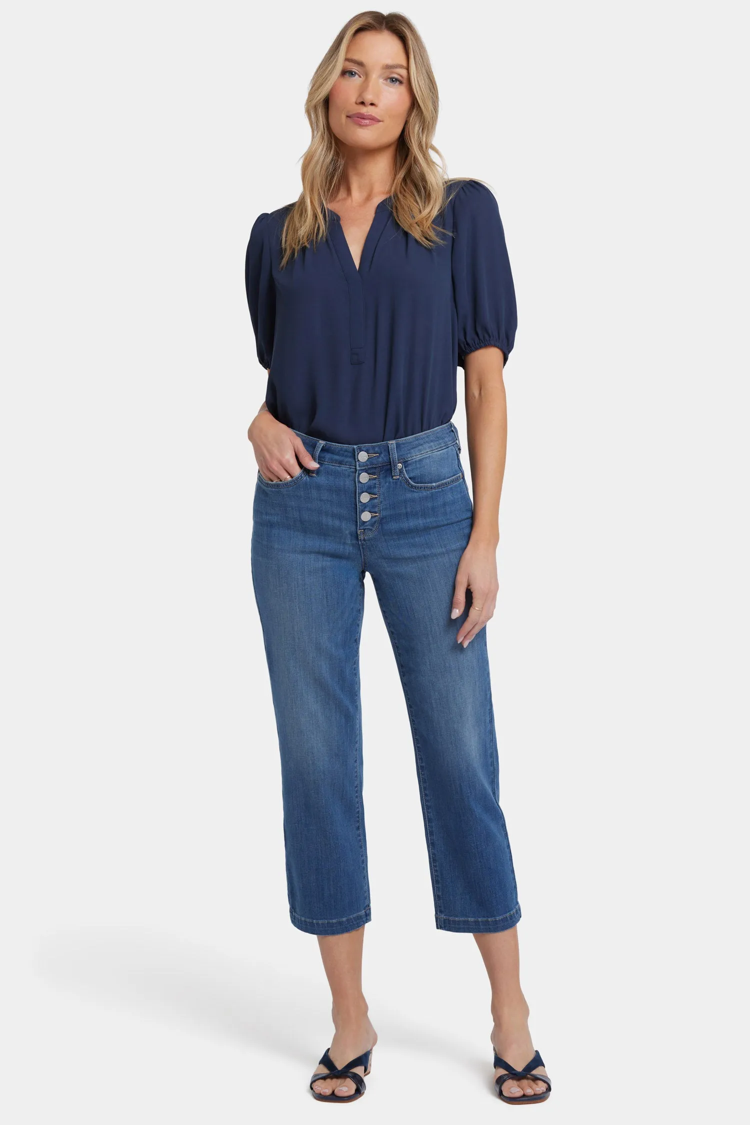Relaxed Piper Crop Jeans - Costa Brava sold by NYDJ