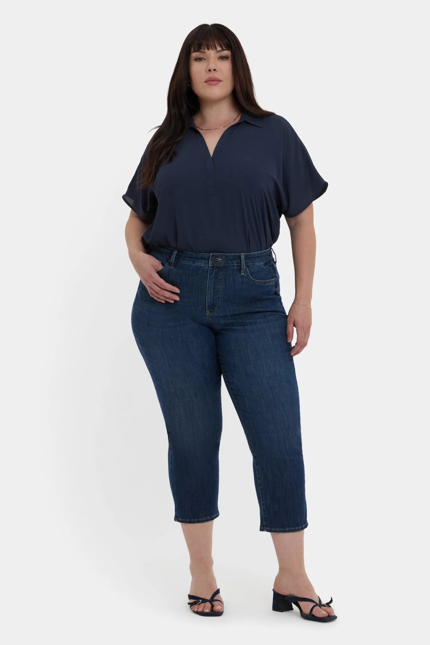 Relaxed Piper Crop Jeans In Plus Size - Rio Rapids sold by NYDJ