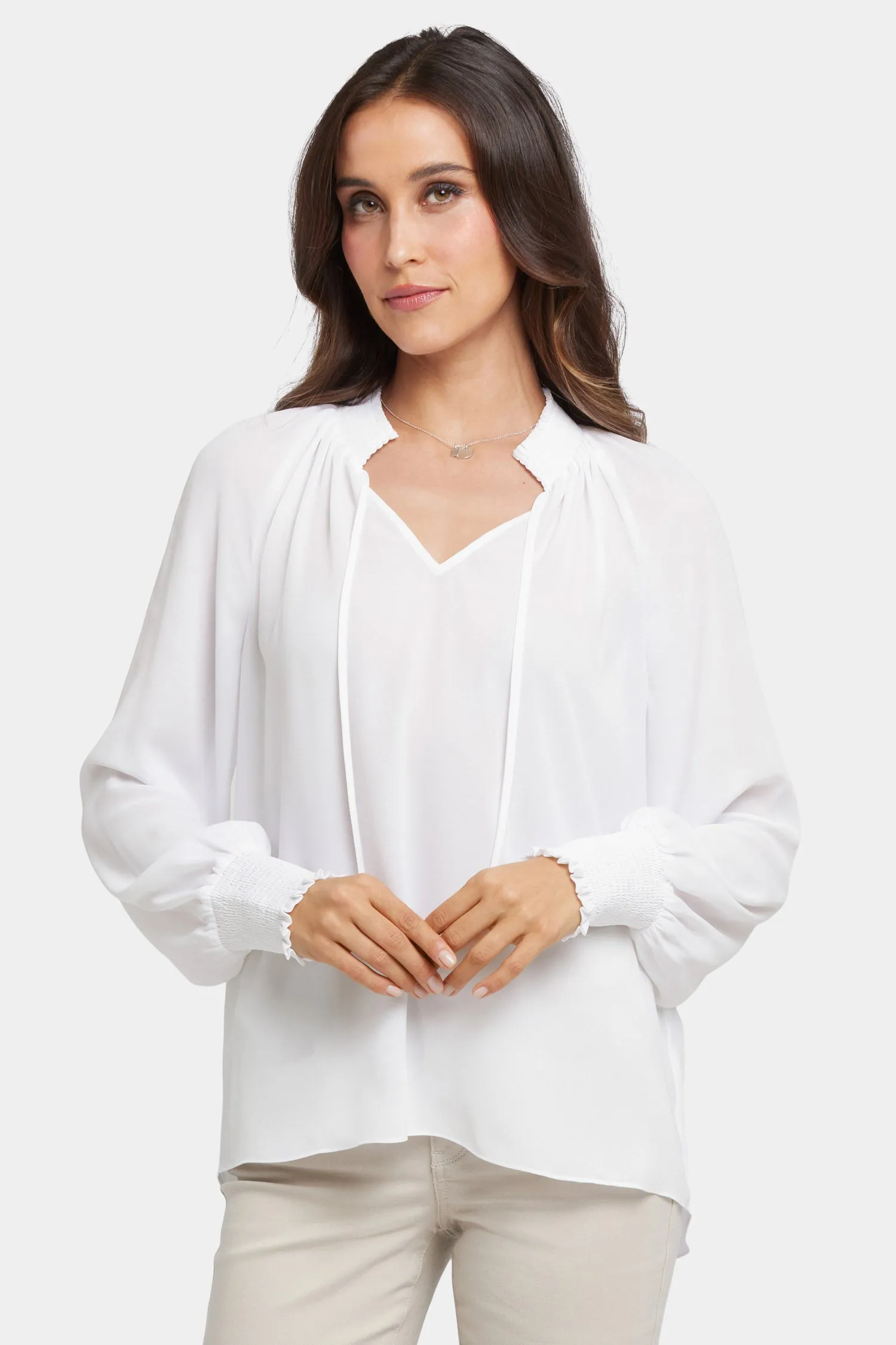 Gemma Blouse - Optic White sold by NYDJ product image thumbnail 5