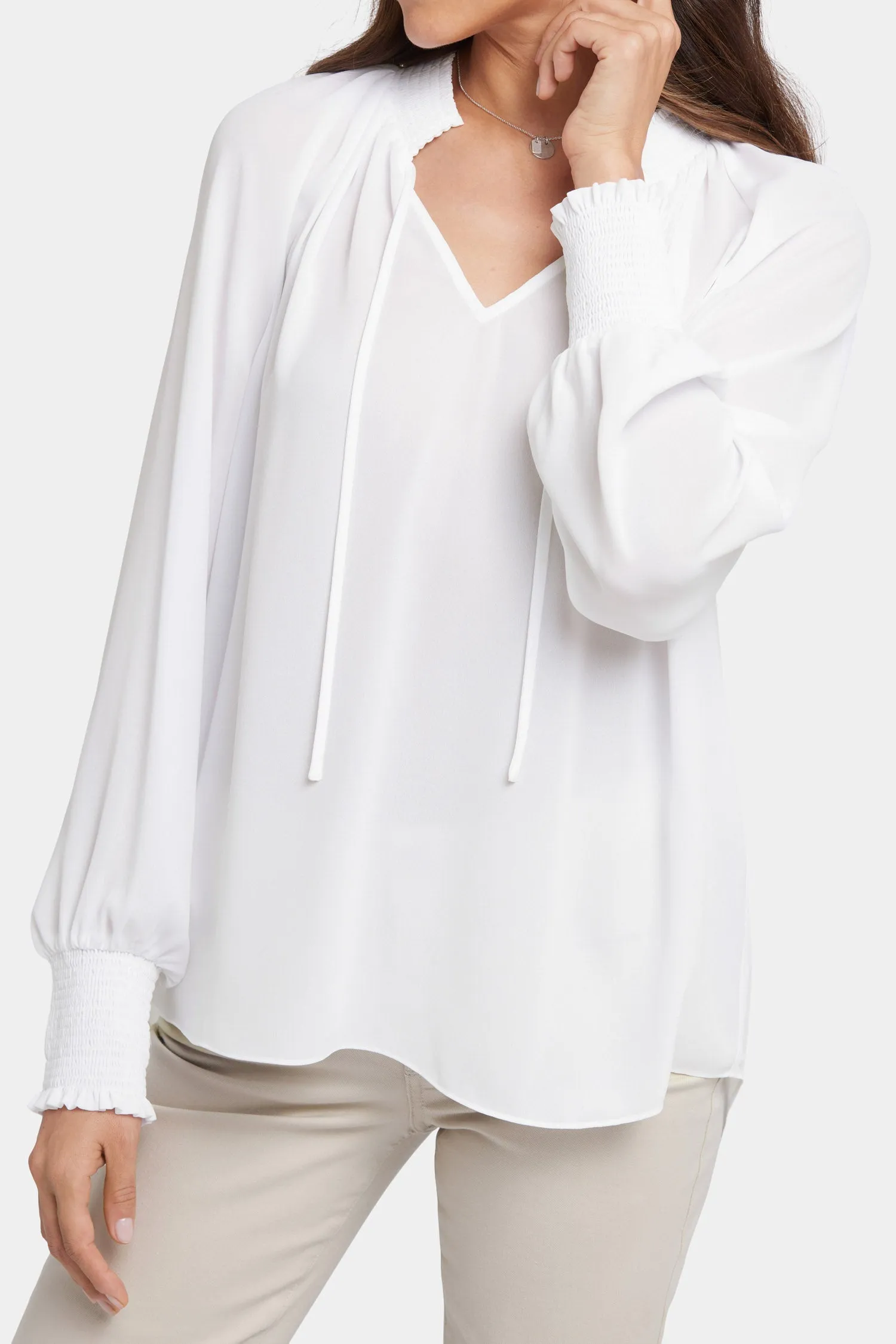 Gemma Blouse - Optic White sold by NYDJ product image thumbnail 2