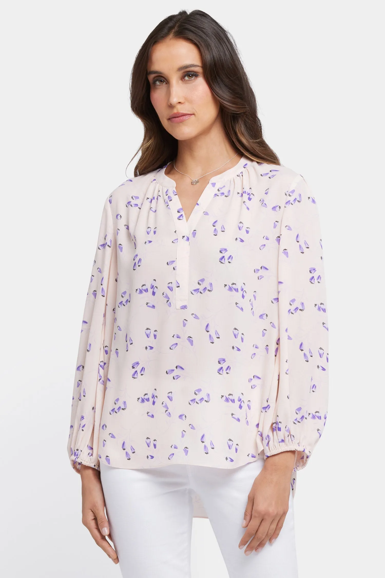 Puff Sleeved Popover Top - Serra de Mar sold by NYDJ product image thumbnail 4