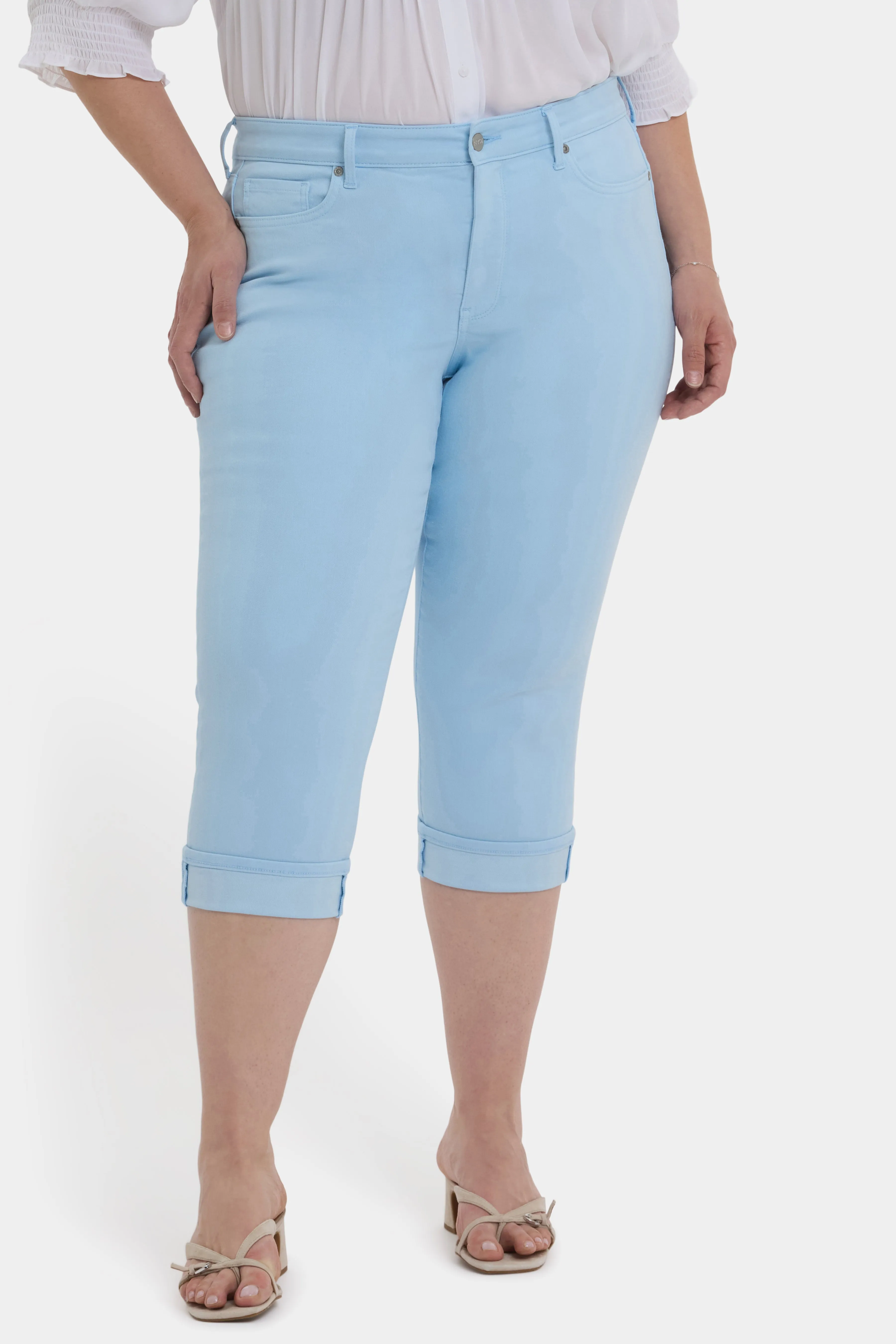 Marilyn Straight Crop Jeans In Plus Size - Aquatic sold by NYDJ product image thumbnail 4
