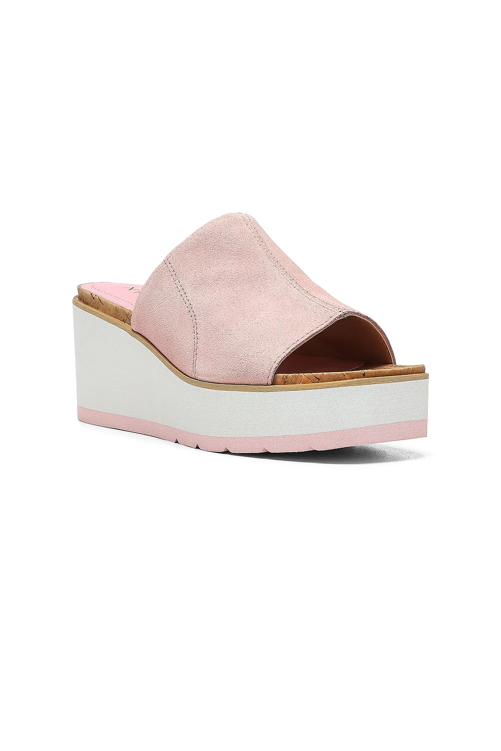 Rysa Wedge Sandals In Wide Width - Rose sold by NYDJ