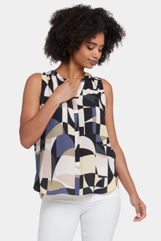 Sleeveless Pintuck Blouse - La Granadella sold by NYDJ