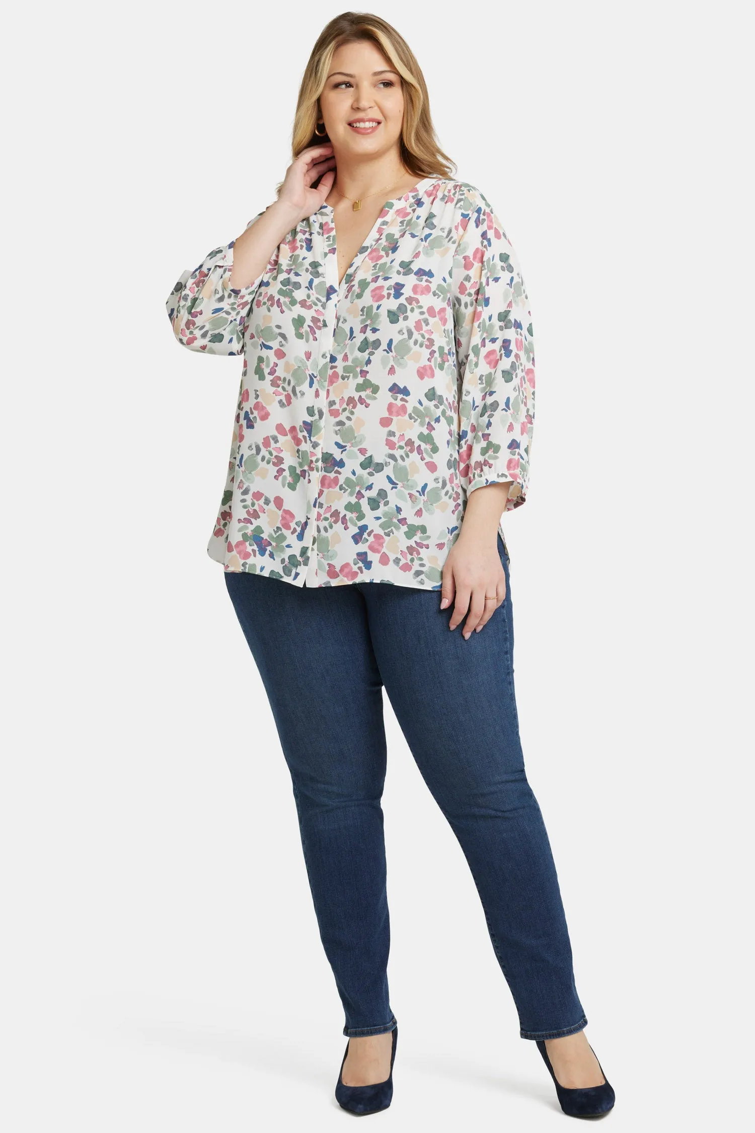 Pintuck Blouse In Plus Size - Illiana sold by NYDJ product image thumbnail 5