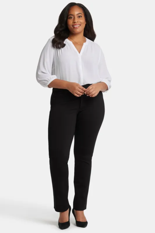 Marilyn Straight Pants In Plus Size - Black sold by NYDJ