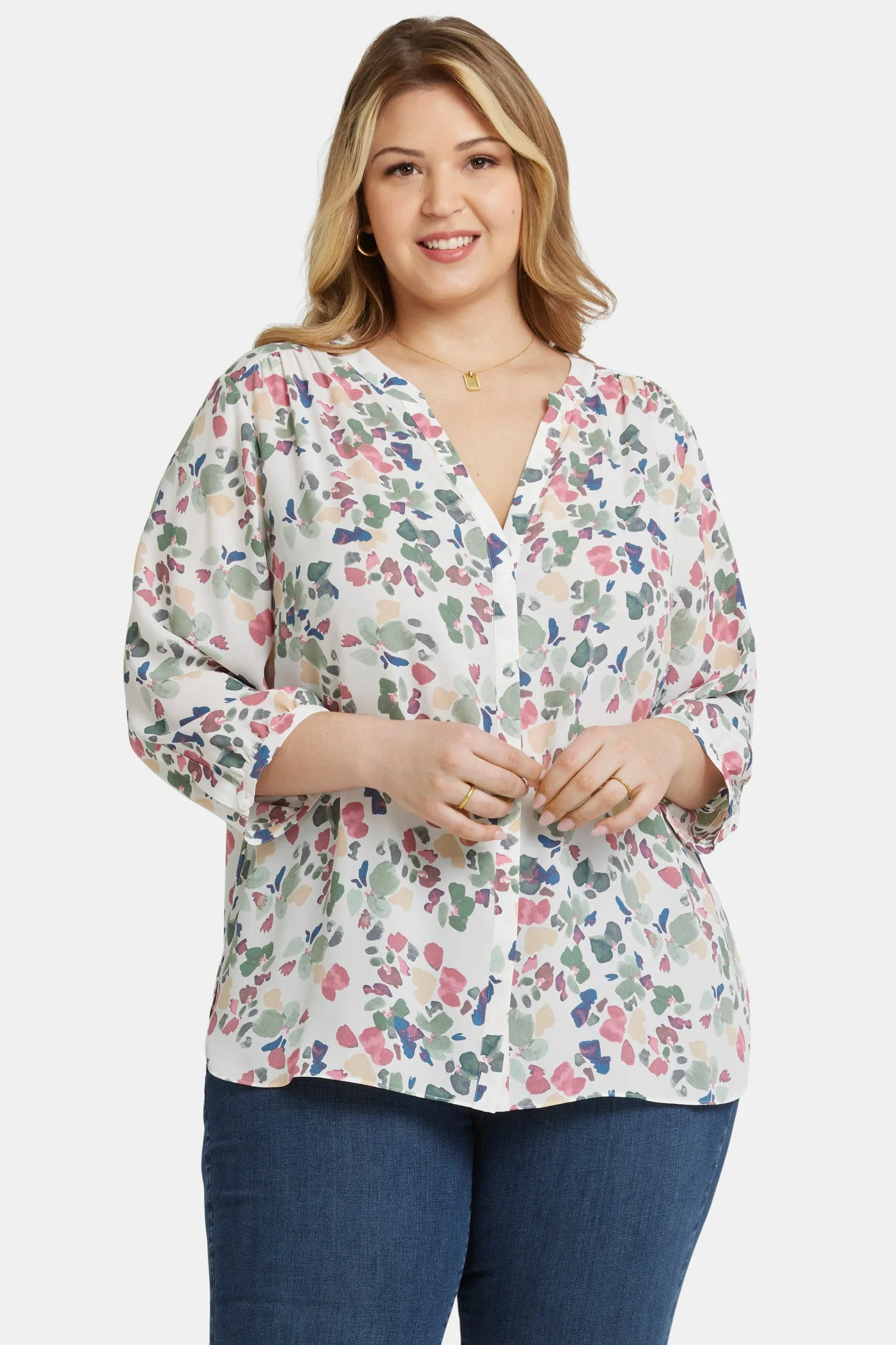 Pintuck Blouse In Plus Size - Illiana sold by NYDJ product image thumbnail 4