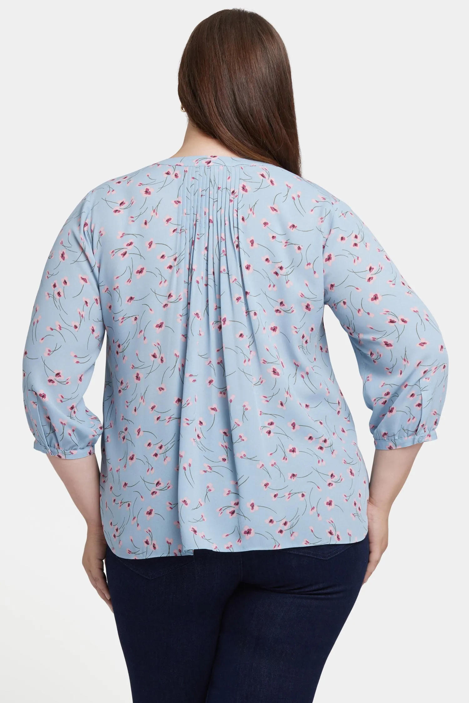 Pintuck Blouse In Plus Size - Mountain Petals sold by NYDJ product image thumbnail 3
