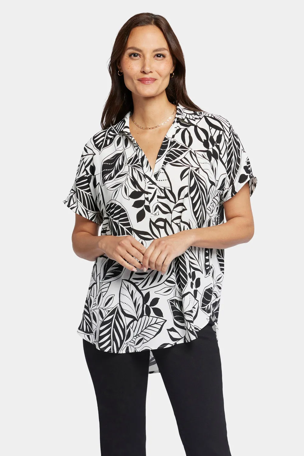 Becky Short Sleeved Blouse - Gerania sold by NYDJ product image thumbnail 4