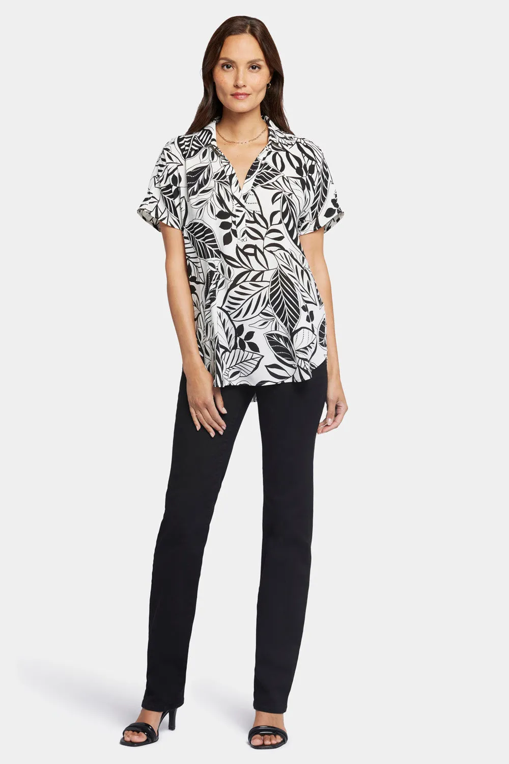 Becky Short Sleeved Blouse - Gerania sold by NYDJ product image thumbnail 5