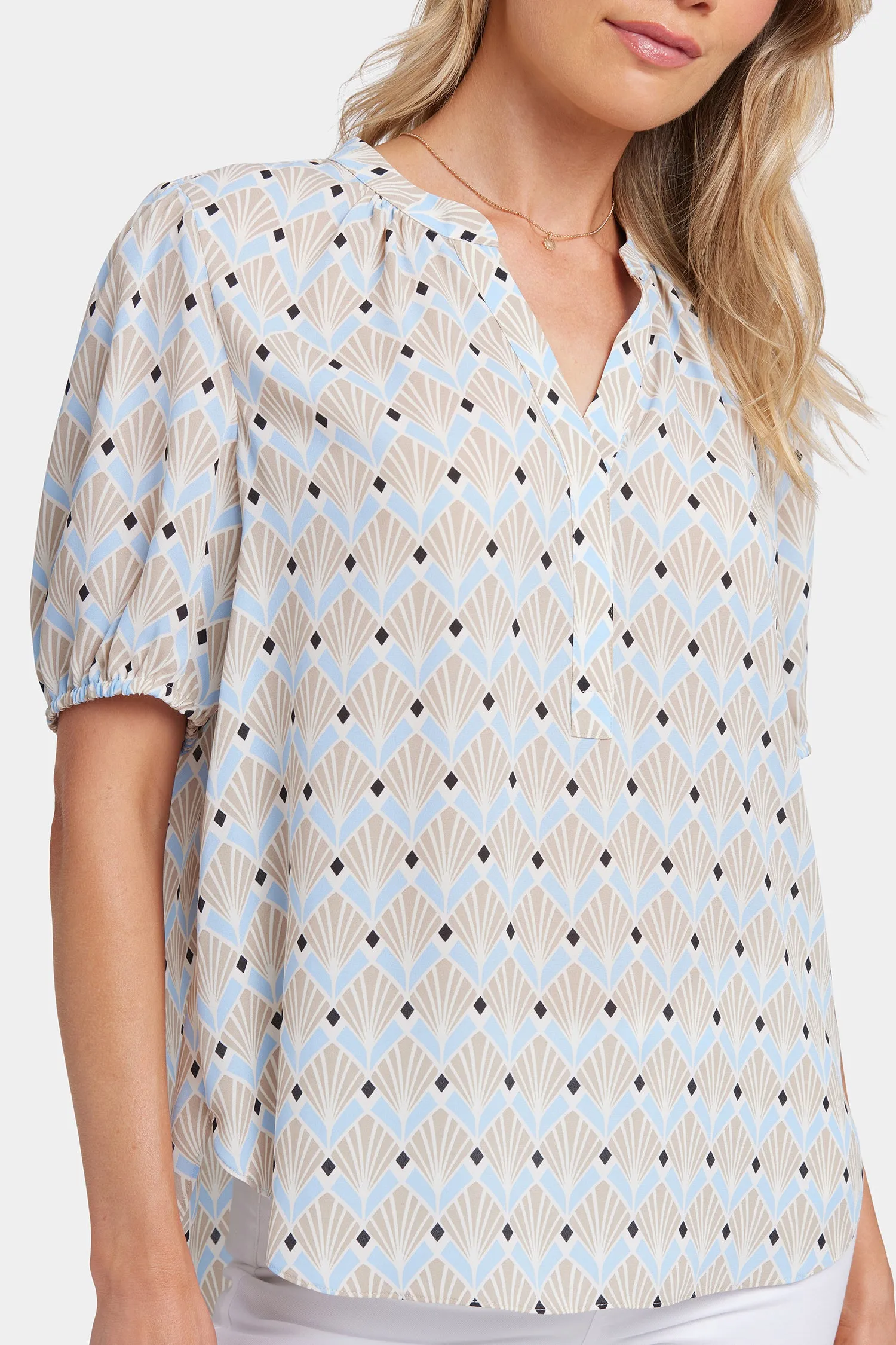 Short Puff Sleeved Popover Top - Cabo Punta sold by NYDJ product image thumbnail 2