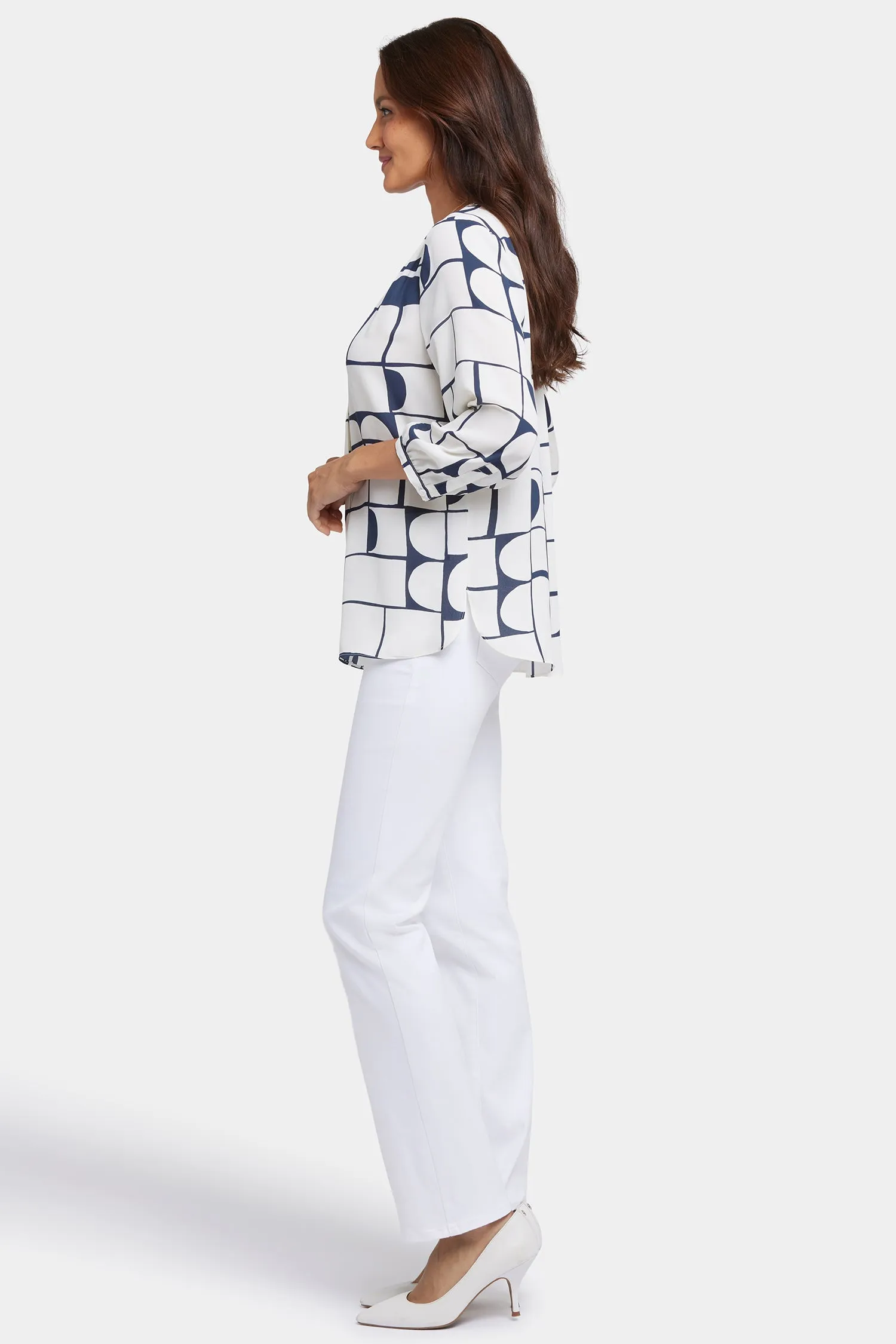 Pintuck Blouse - Campo das Cortes sold by NYDJ product image thumbnail 3