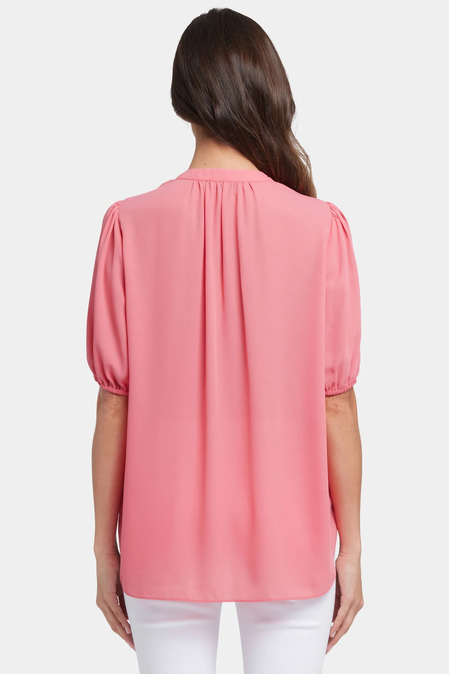 Short Puff Sleeved Popover Top - Spiced Coral sold by NYDJ product image thumbnail 3