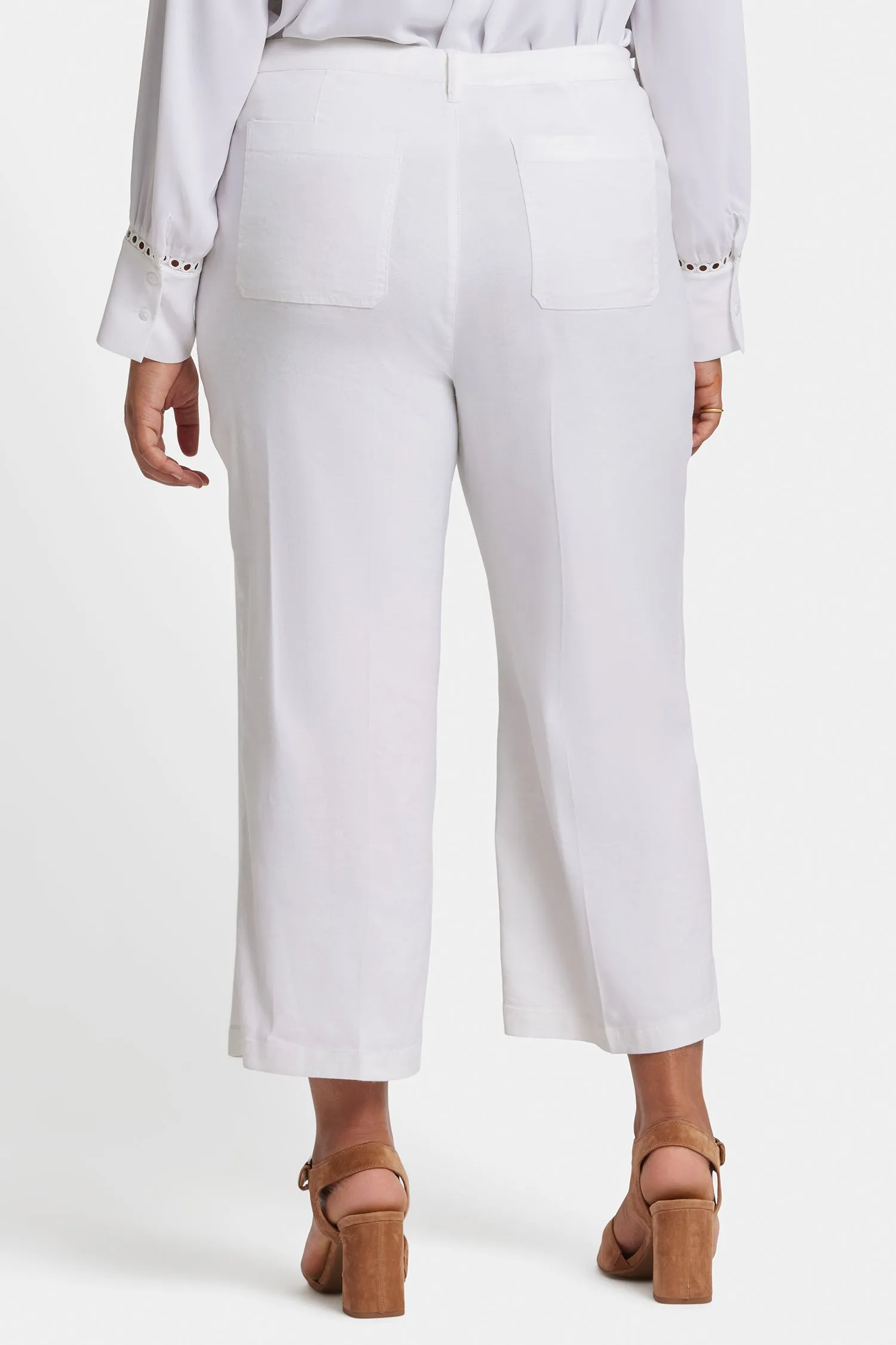 Wide Leg Cargo Capri Pants In Plus Size - White sold by NYDJ product image thumbnail 2