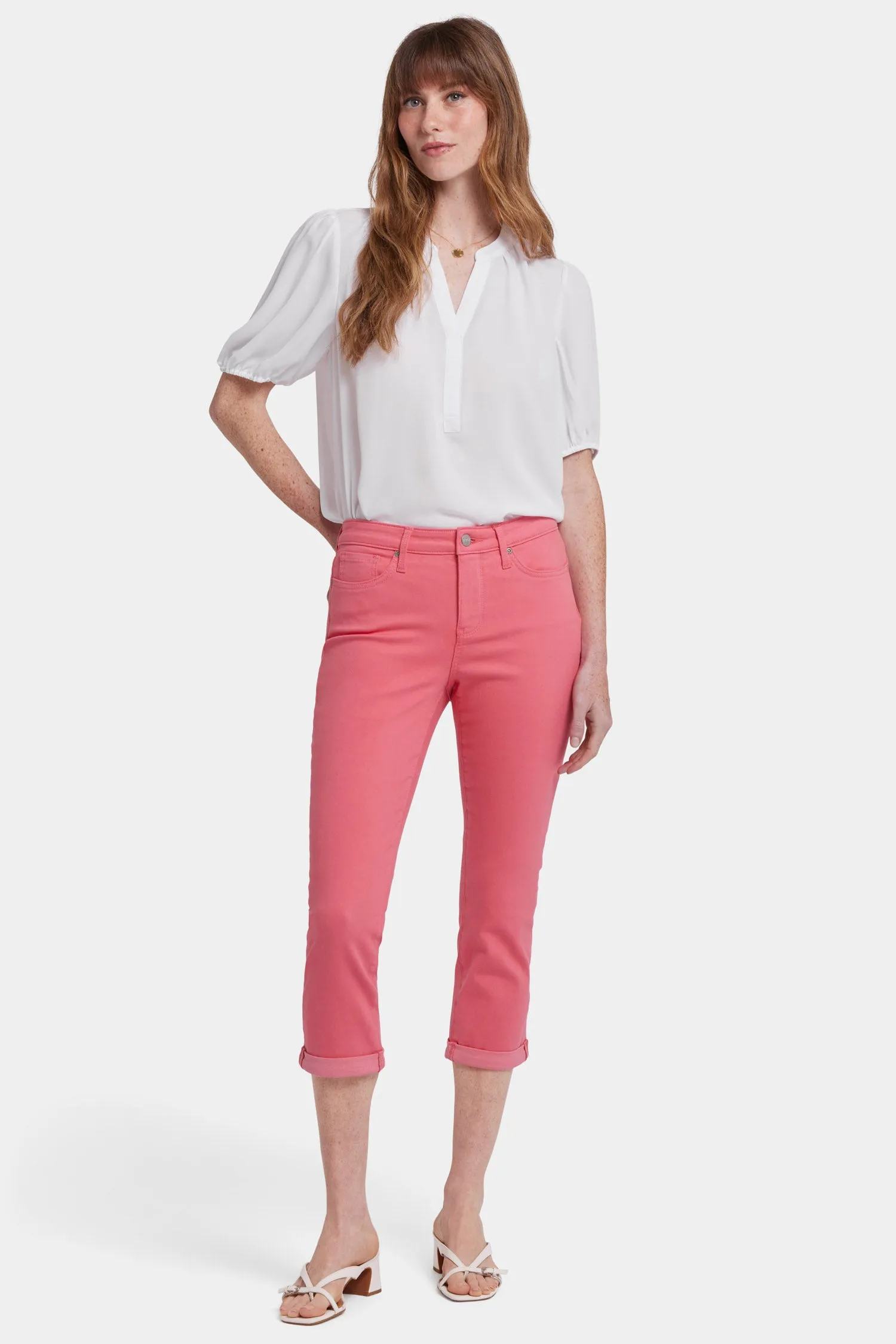 Chloe Skinny Capri Jeans - Spiced Coral sold by NYDJ