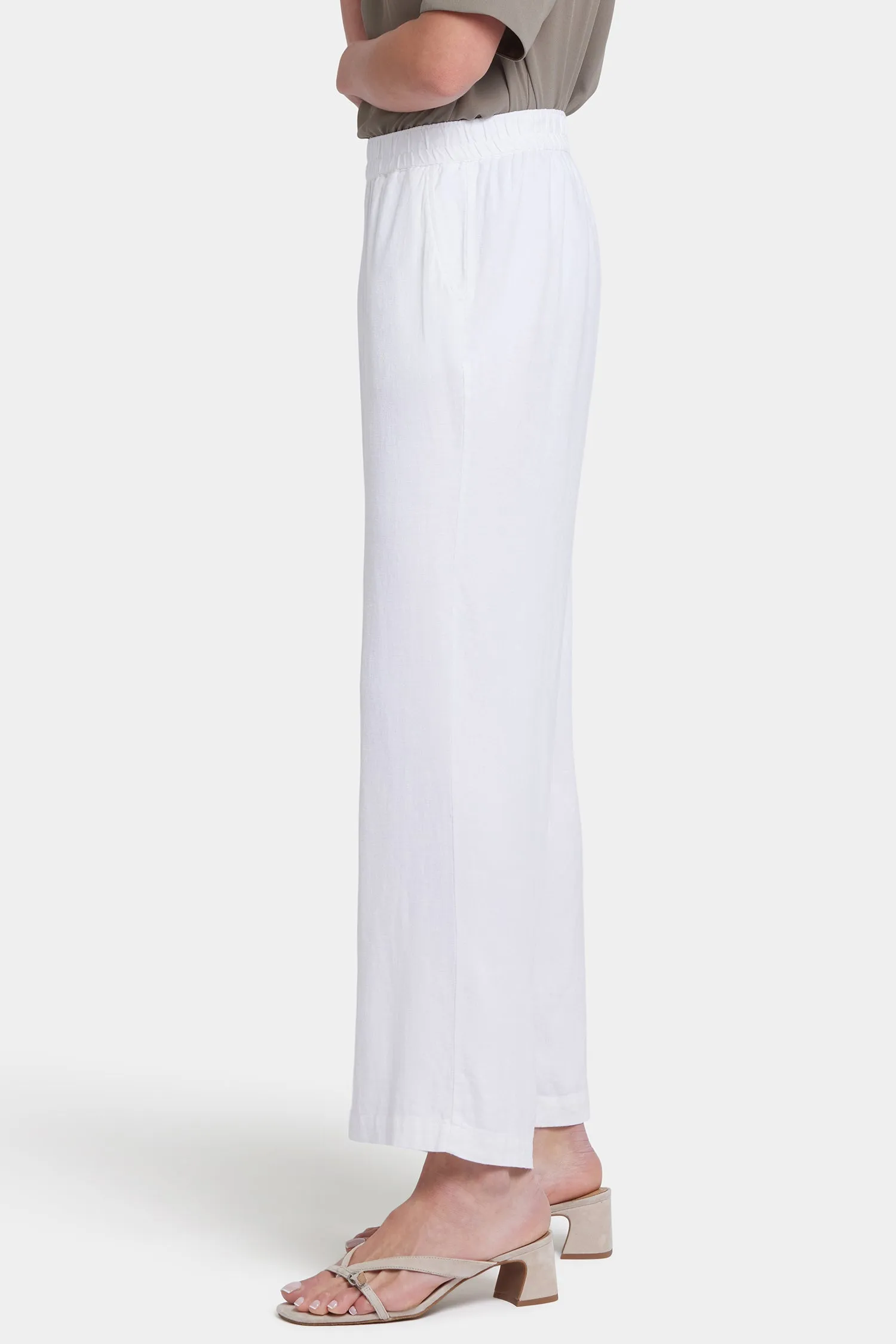 Relaxed Drawstring Pull-On Pants - White sold by NYDJ product image thumbnail 3