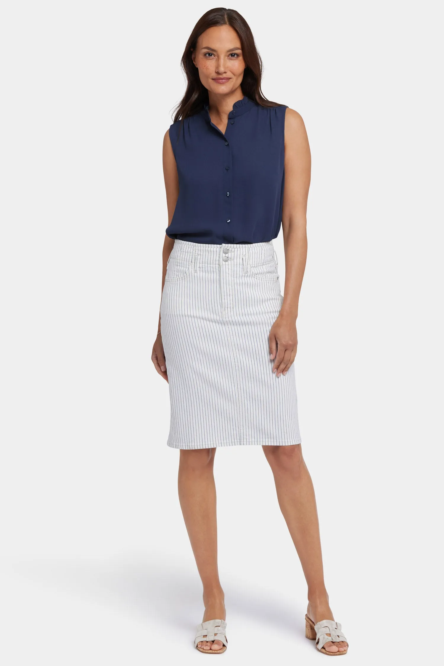 High Waist Skirt - Palencia Stripe sold by NYDJ