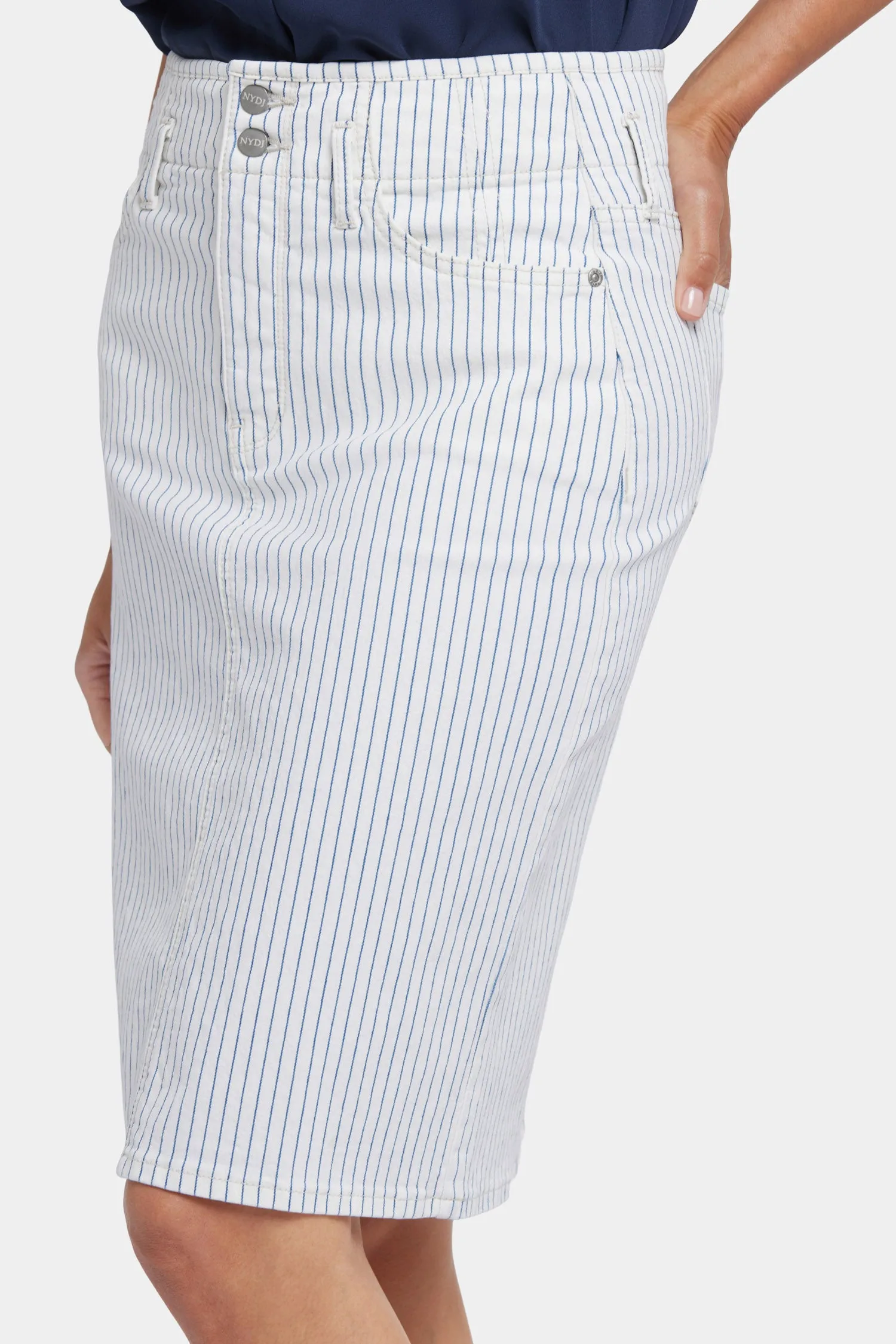 High Waist Skirt - Palencia Stripe sold by NYDJ product image thumbnail 2