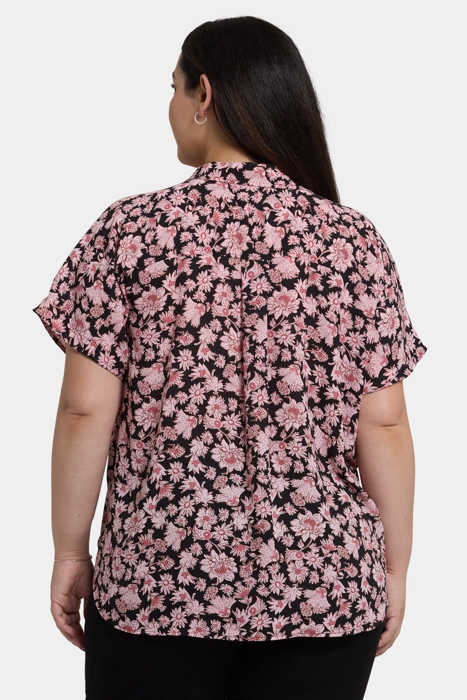 Becky Short Sleeved Blouse In Plus Size - Lilla Garden sold by NYDJ product image thumbnail 2