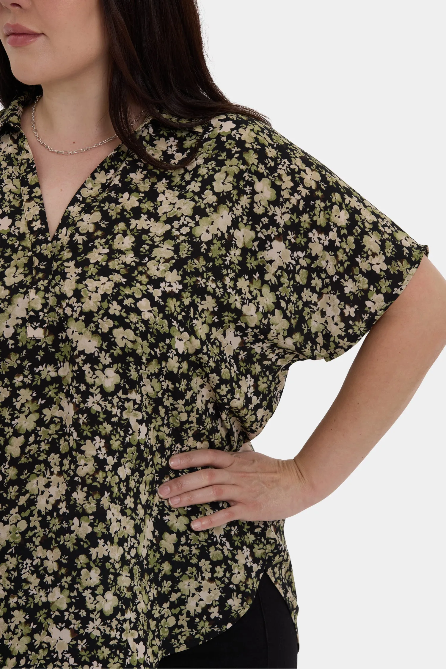 Becky Short Sleeved Blouse In Plus Size - Granada Garden sold by NYDJ product image thumbnail 5