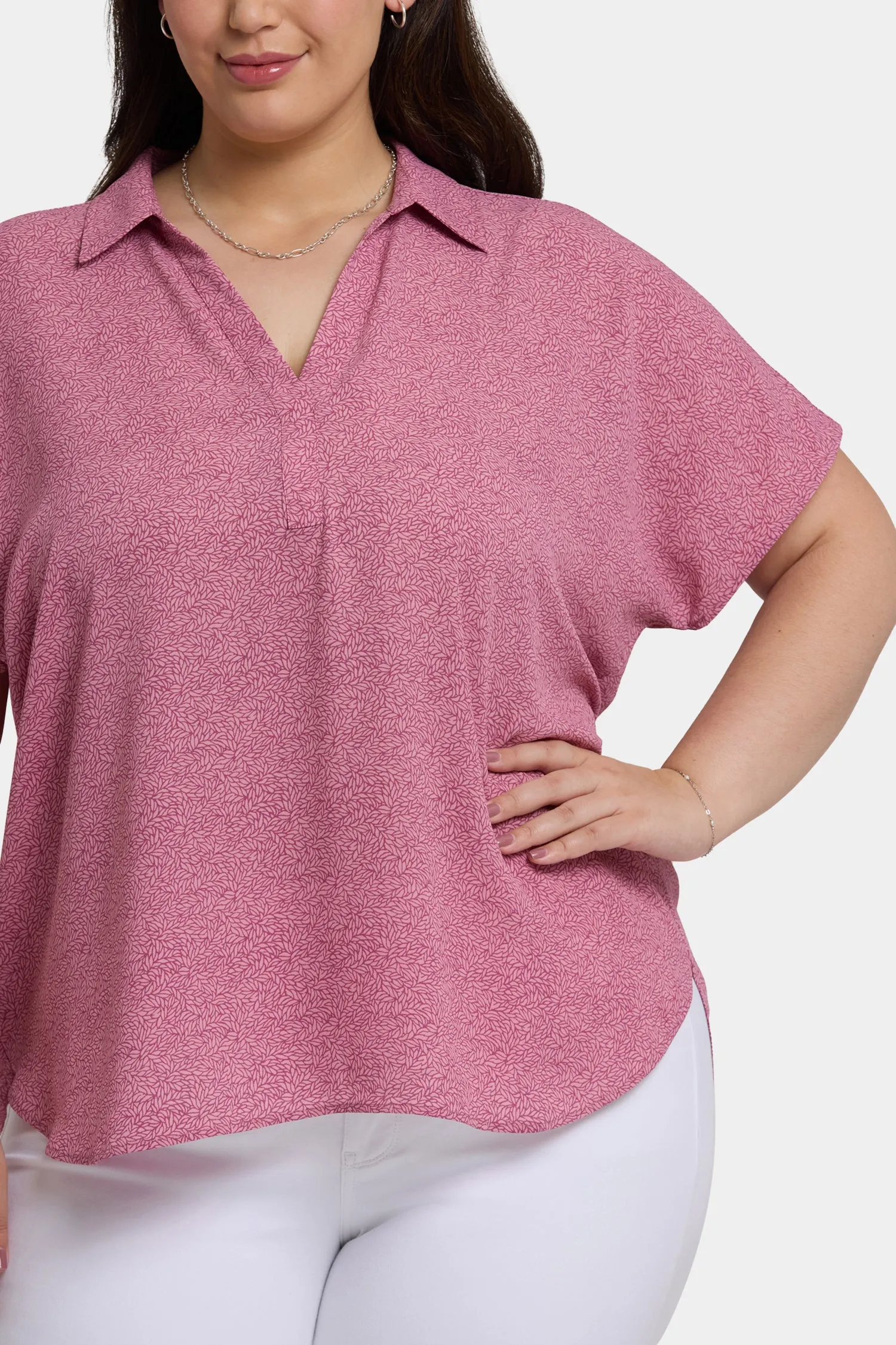 Becky Short Sleeved Blouse In Plus Size - Bonavista sold by NYDJ product image thumbnail 5