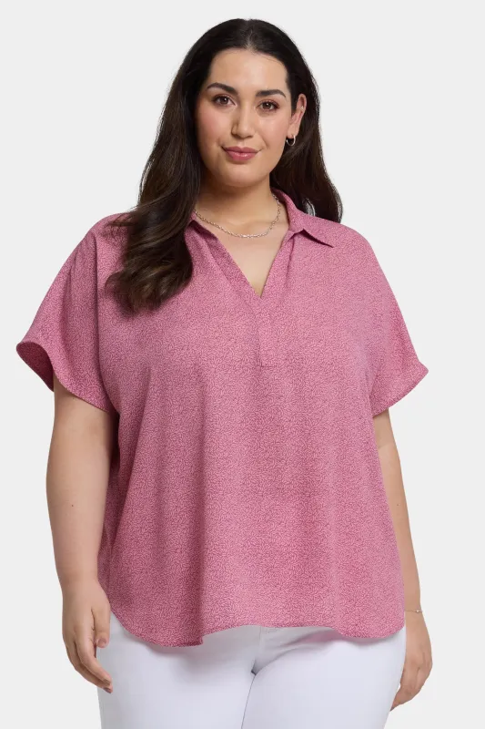 Becky Short Sleeved Blouse In Plus Size - Bonavista sold by NYDJ