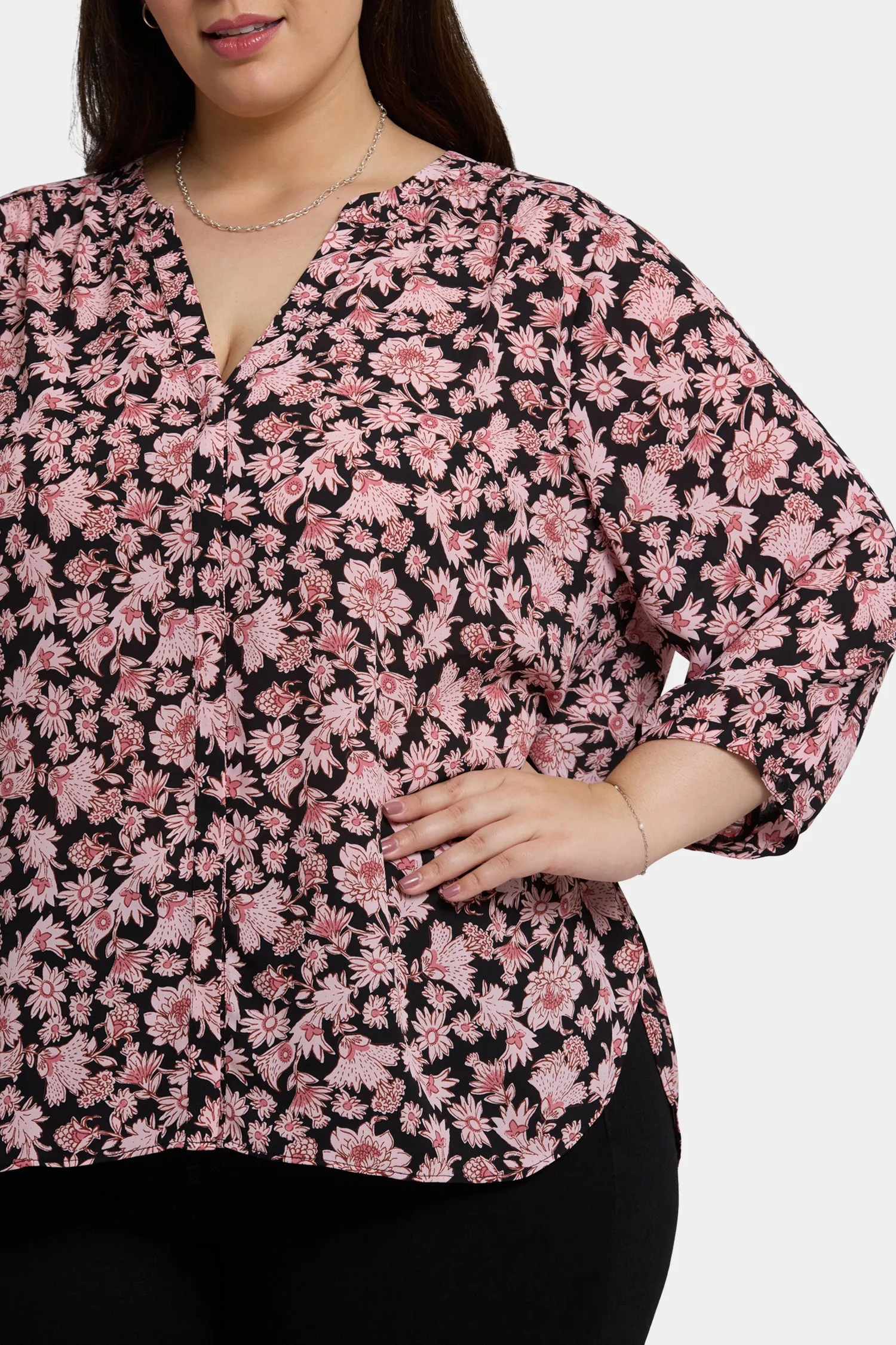 Pintuck Blouse In Plus Size - Lilla Garden sold by NYDJ product image thumbnail 5